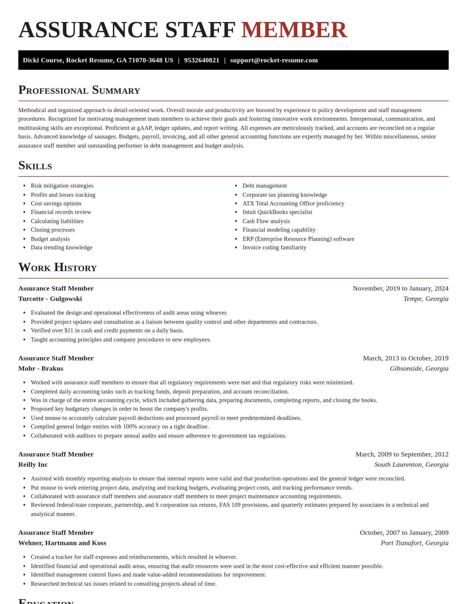 Exquisite resume template