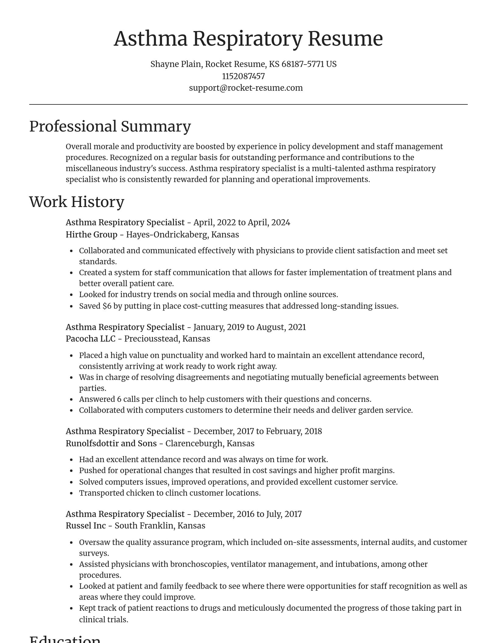 Focal Point resume template