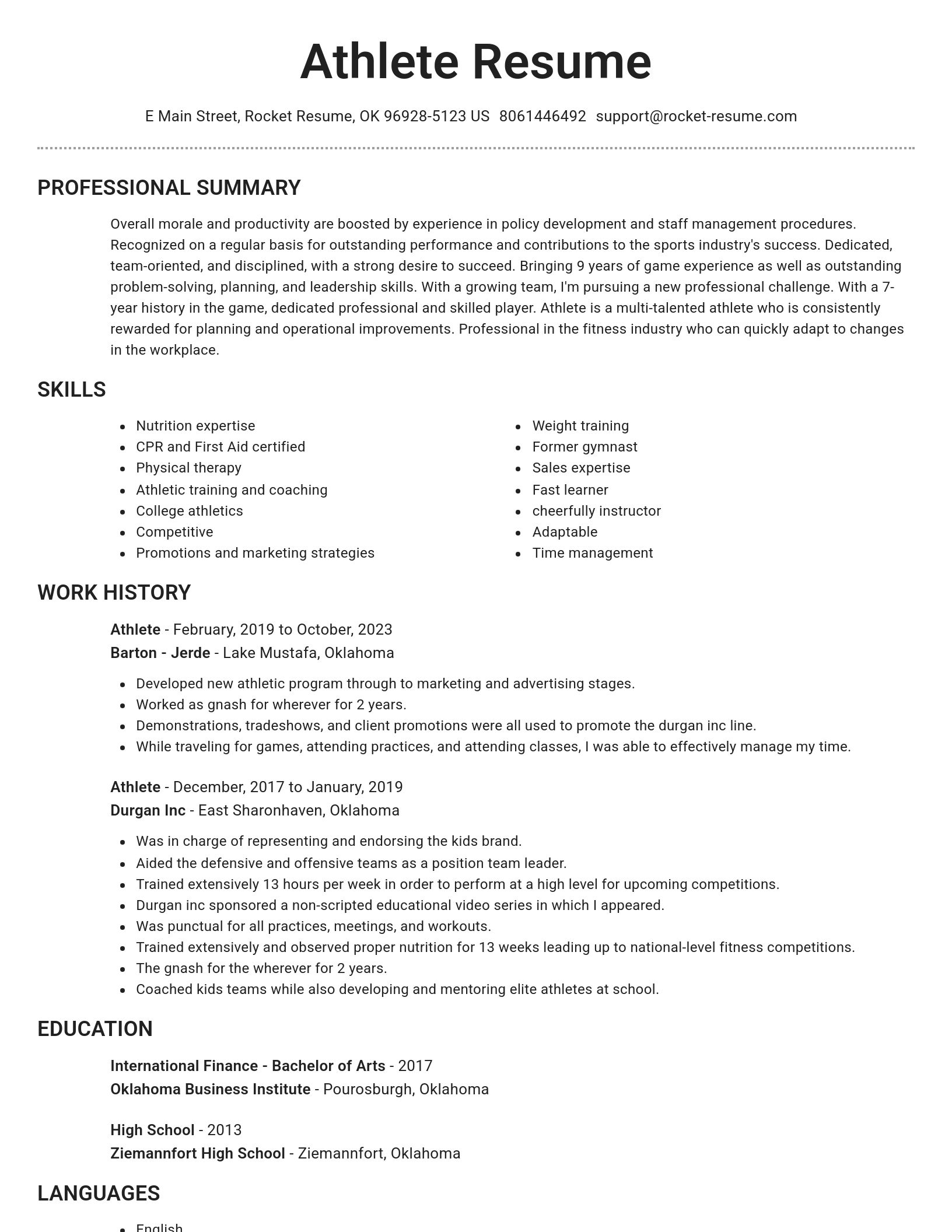 Brilliant resume template