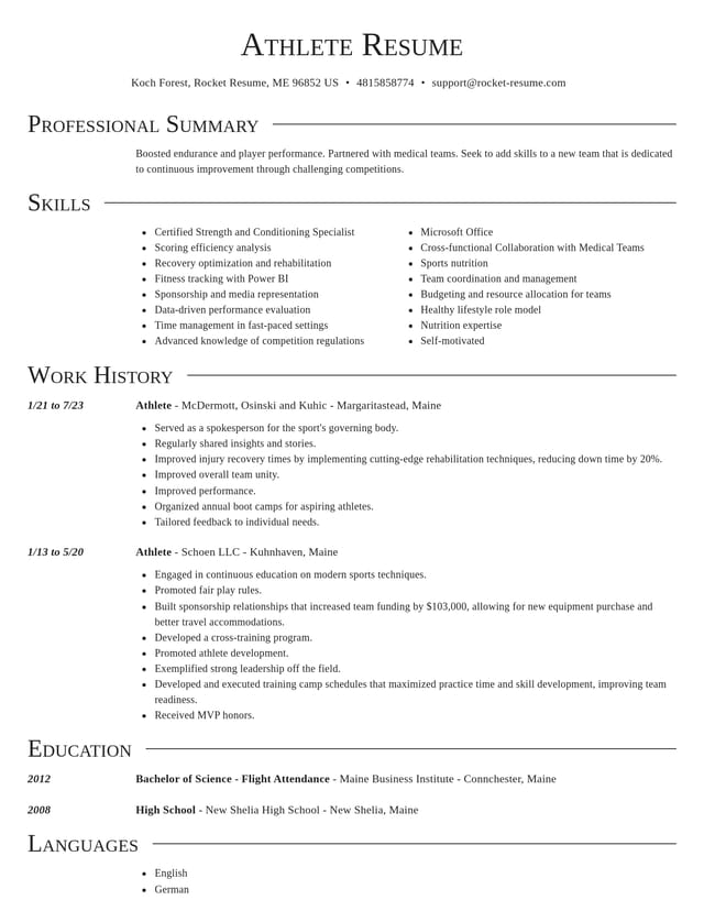 Director resume template