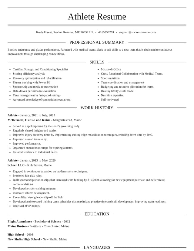 Elegant resume template