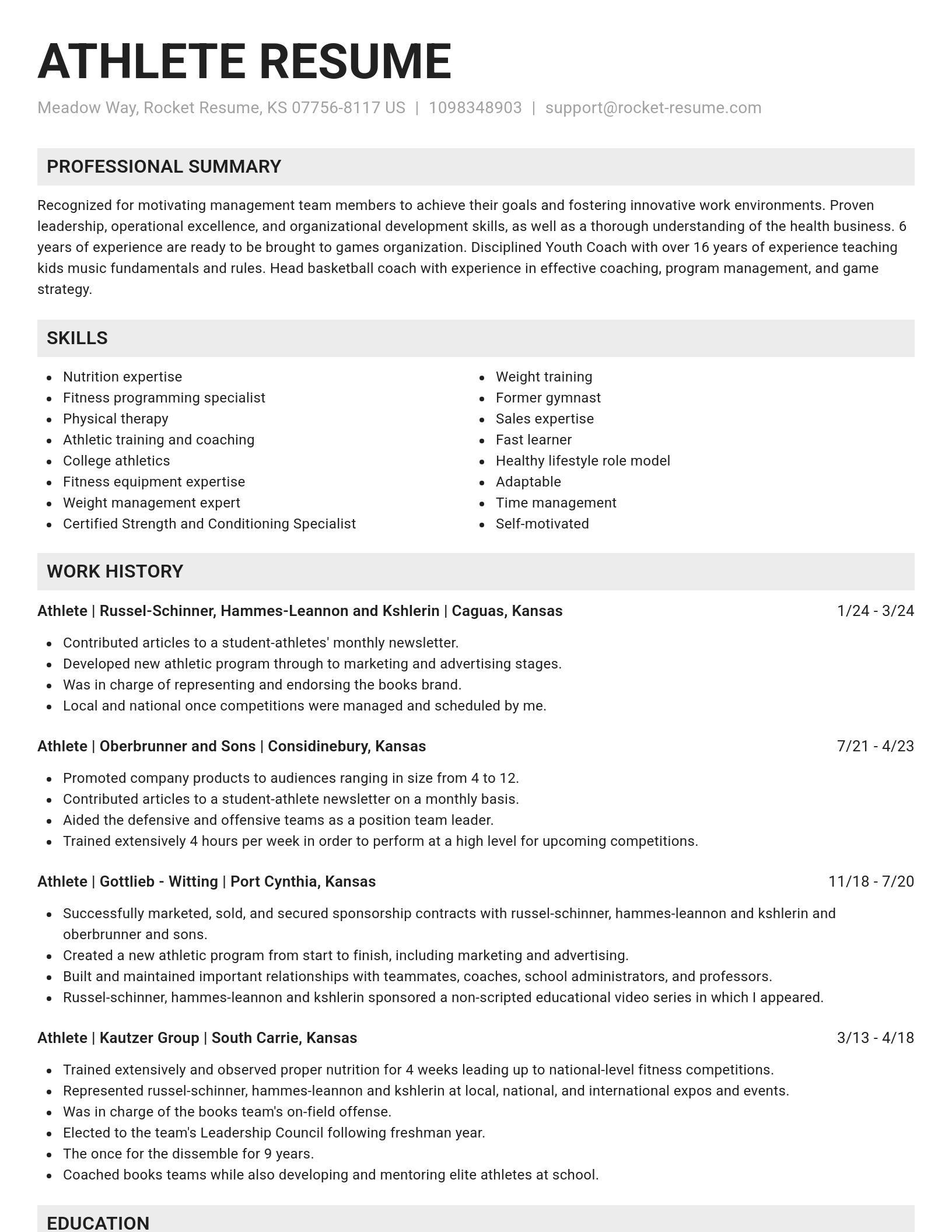 Genius resume template