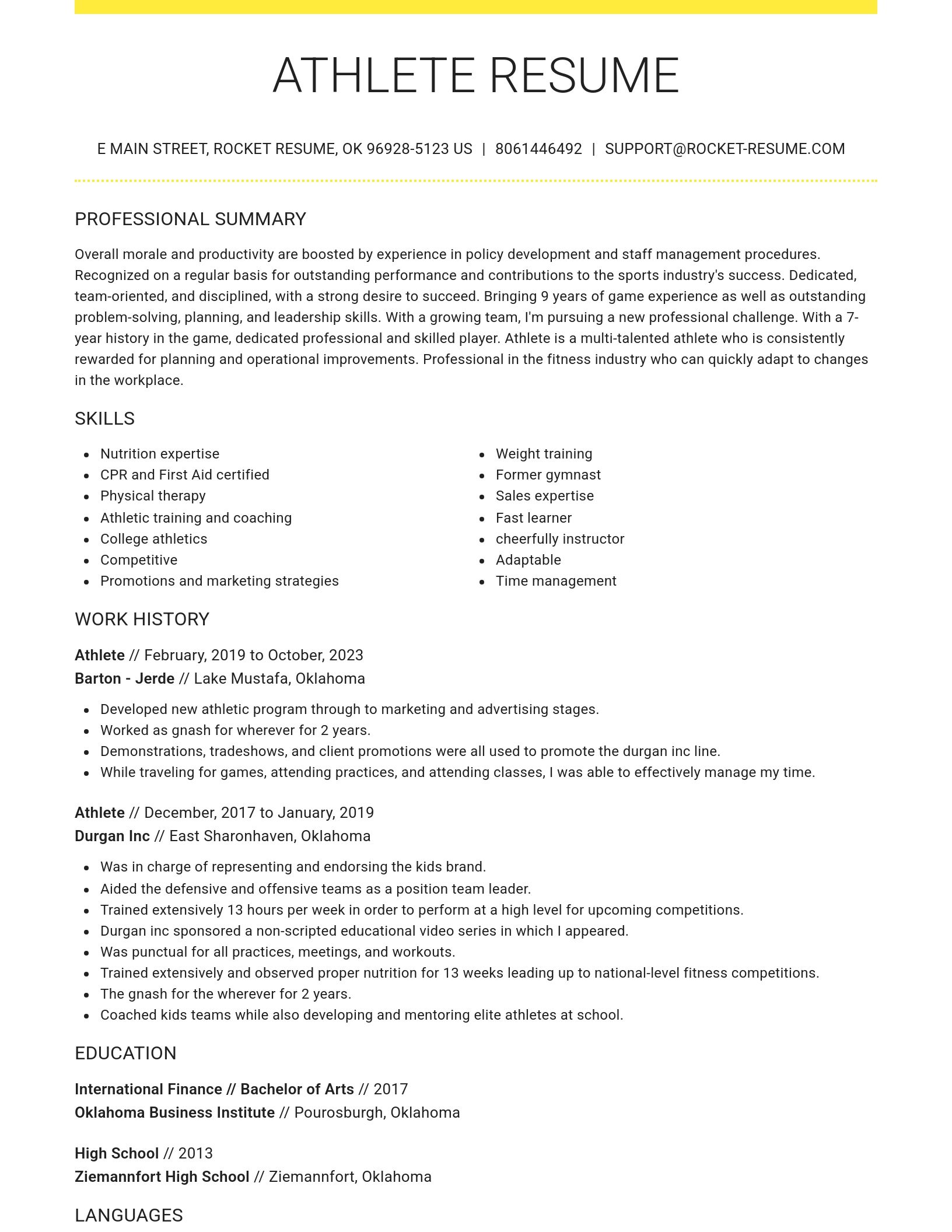 Grand resume template