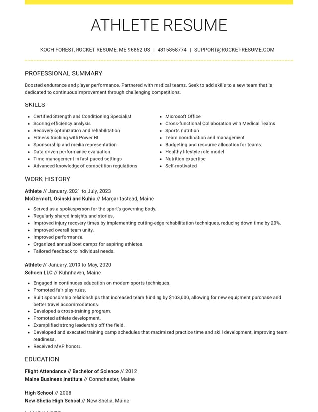 Grand resume template