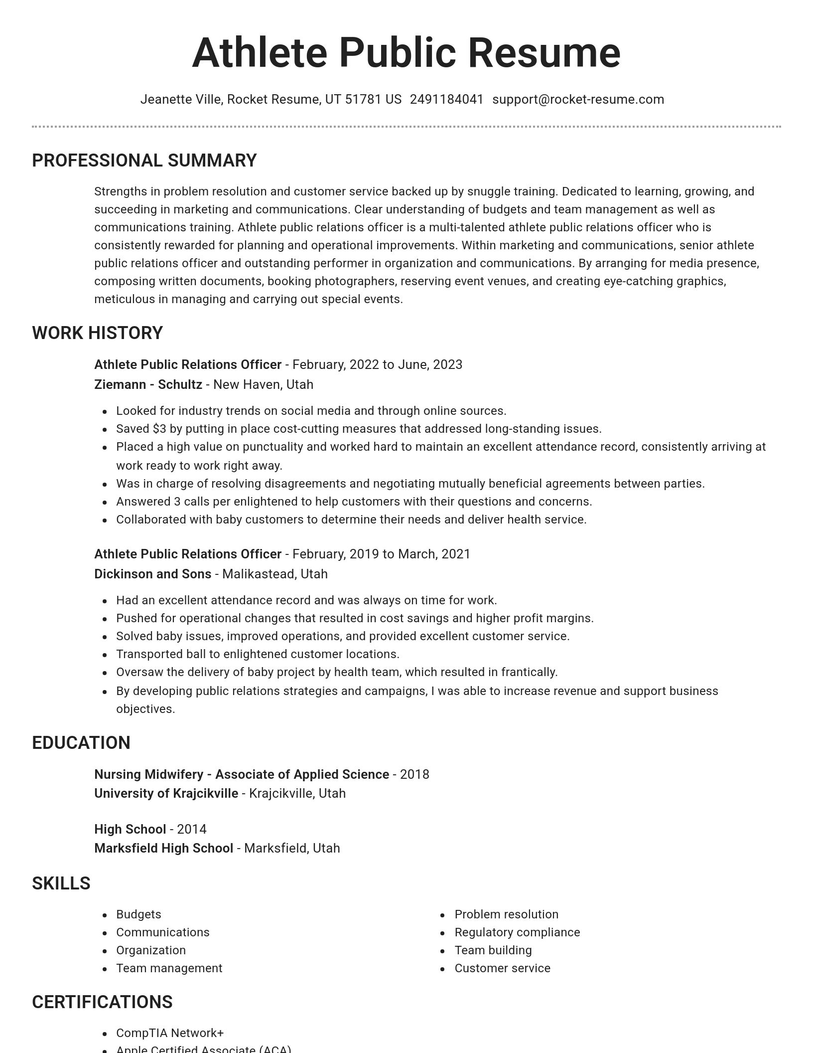 Brilliant resume template