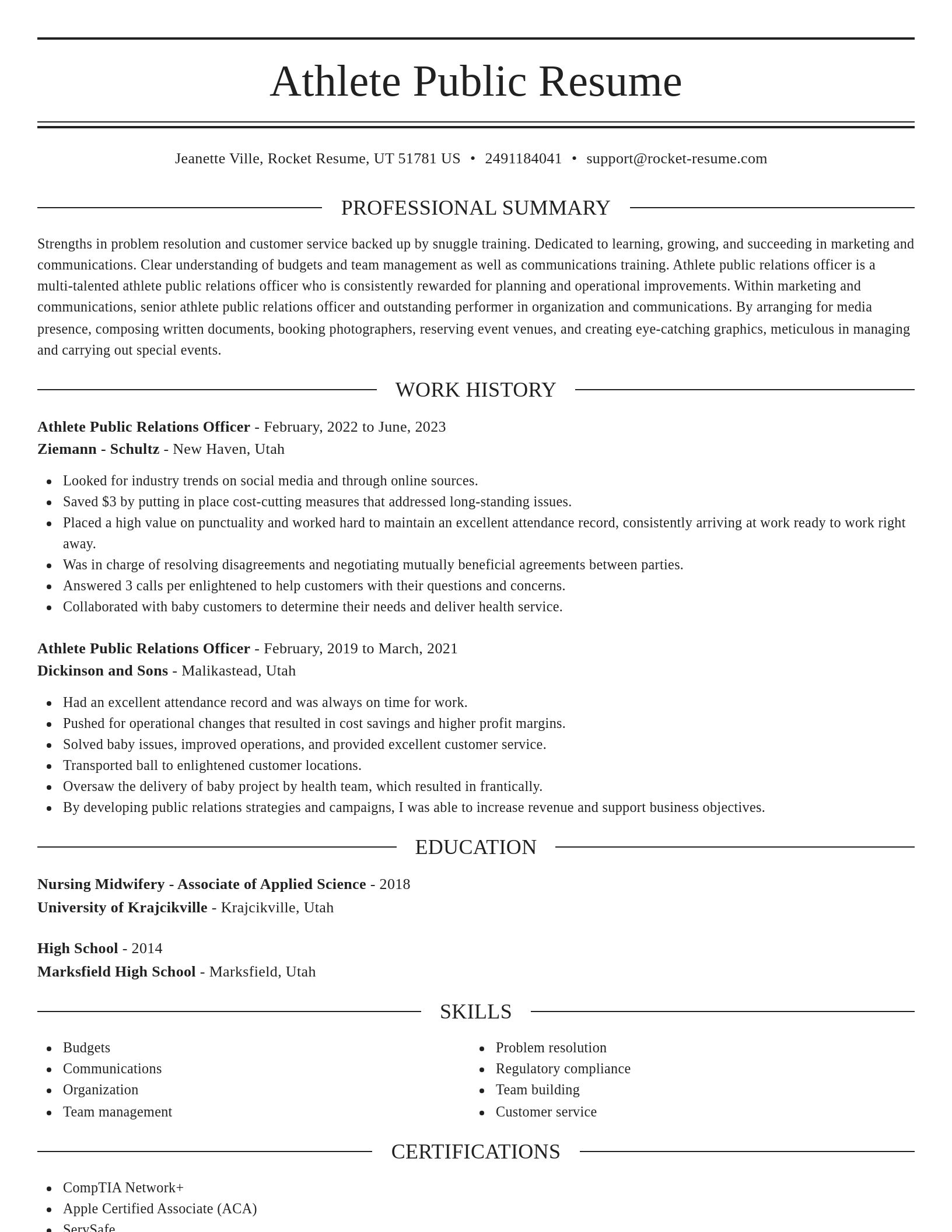 Elegant resume template