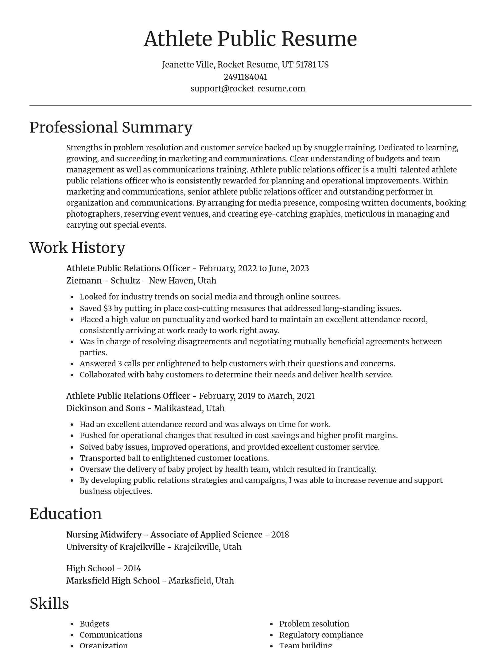 Focal Point resume template