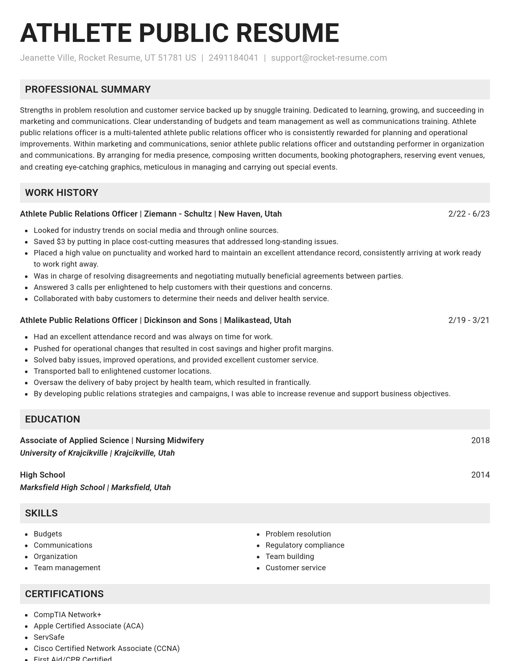 Genius resume template