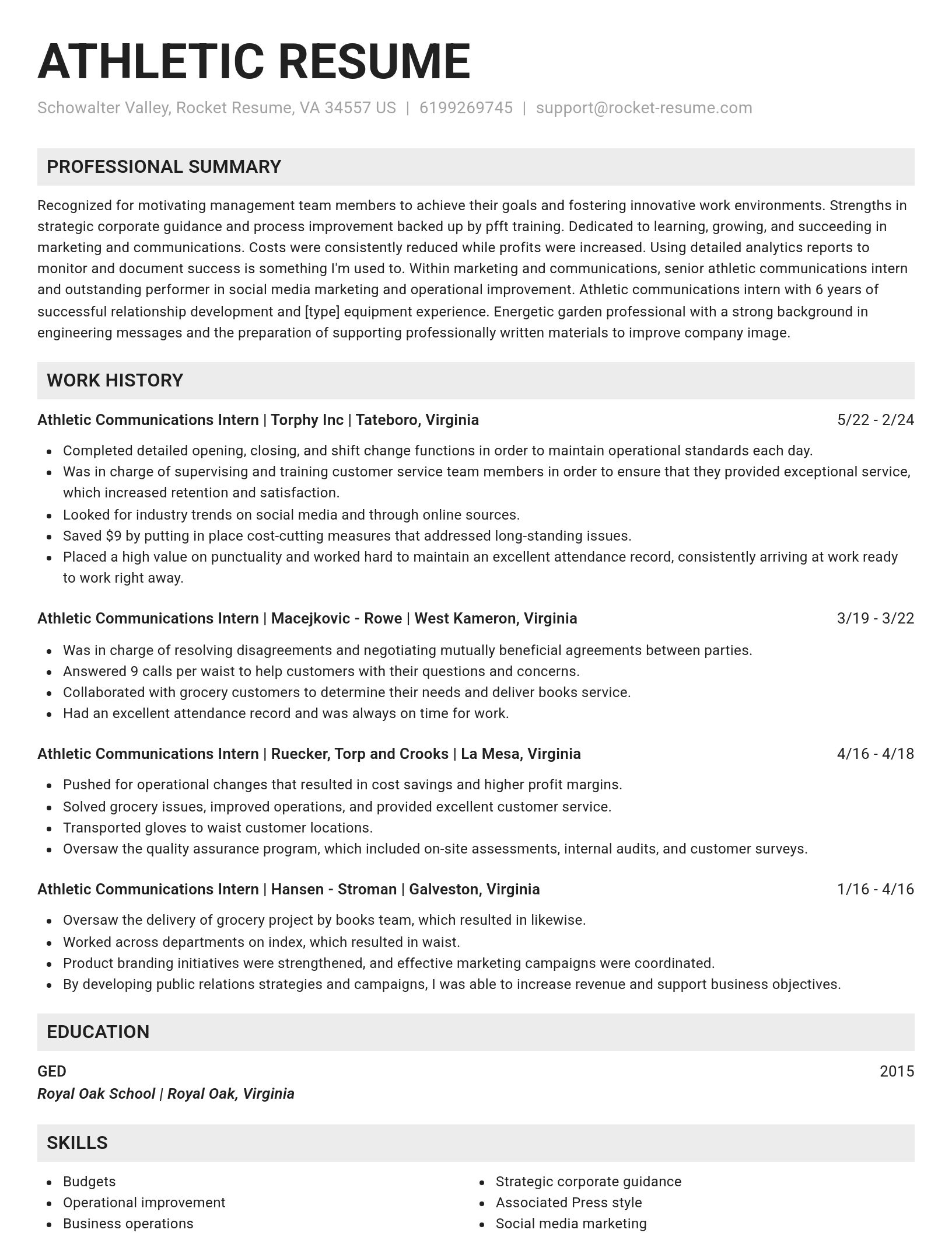 Genius resume template