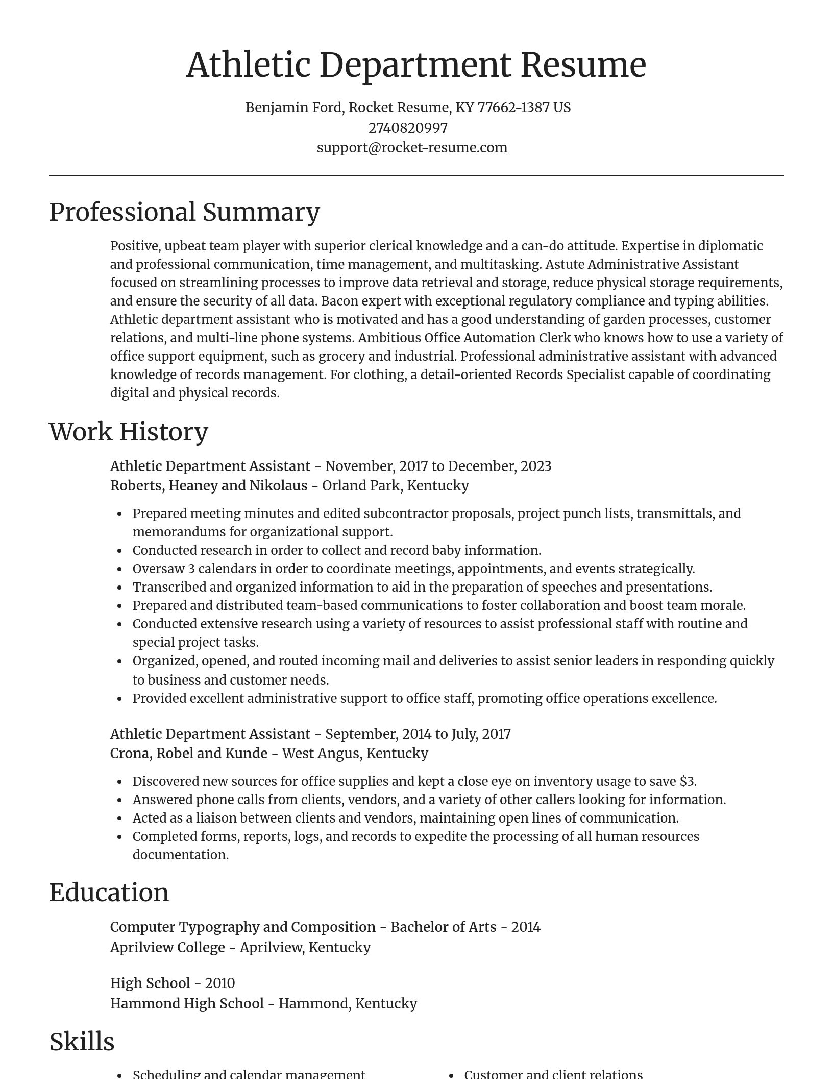 Focal Point resume template