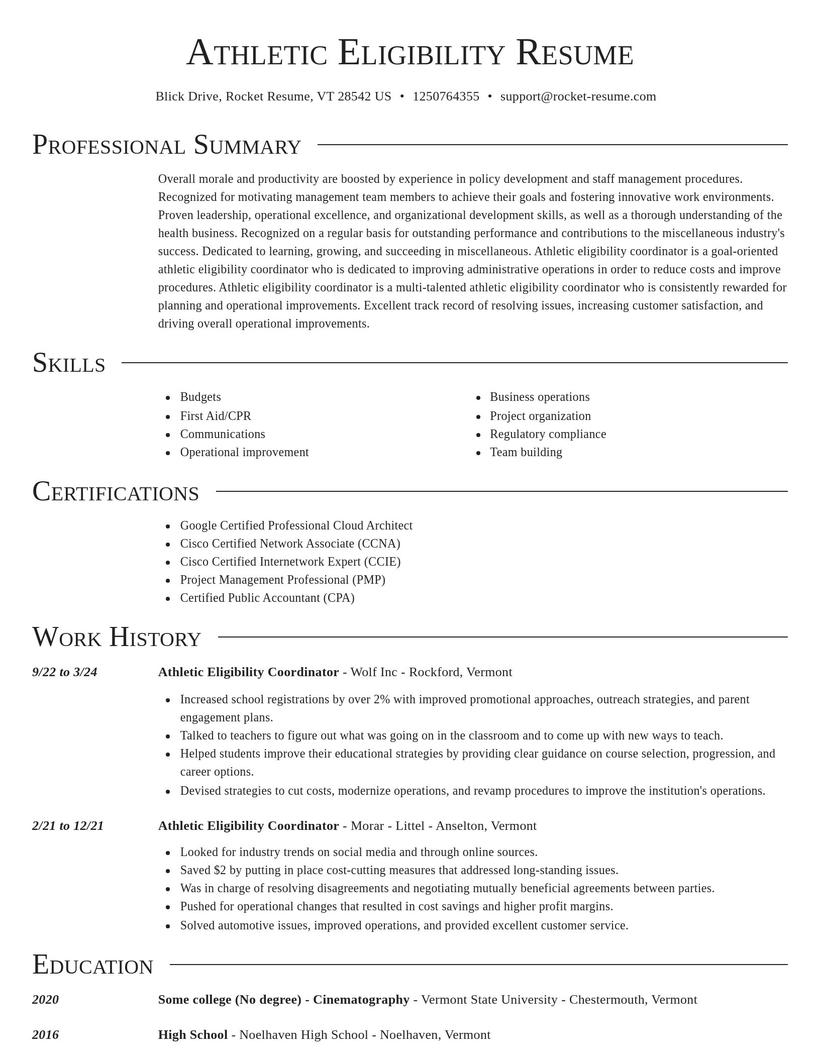 Director resume template