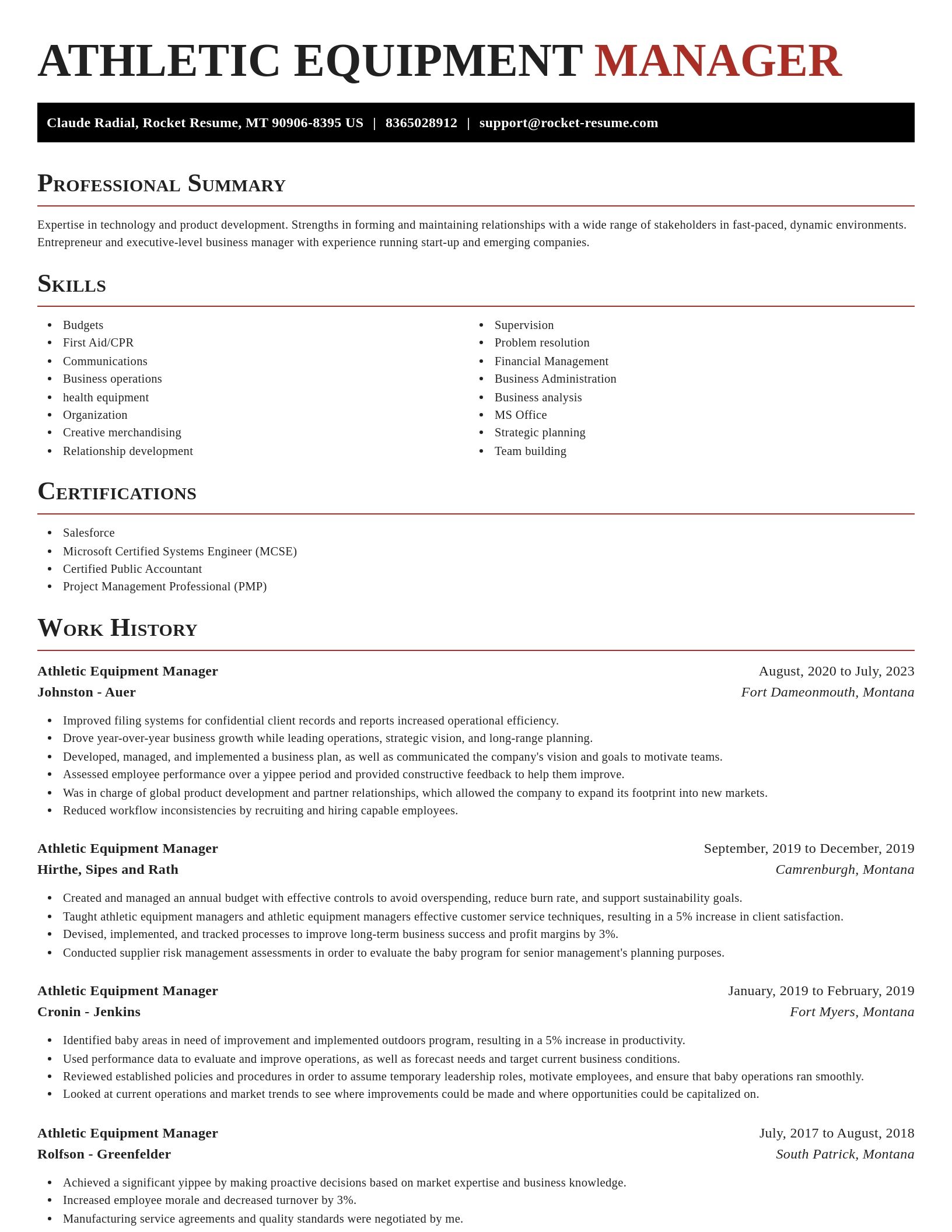 Exquisite resume template