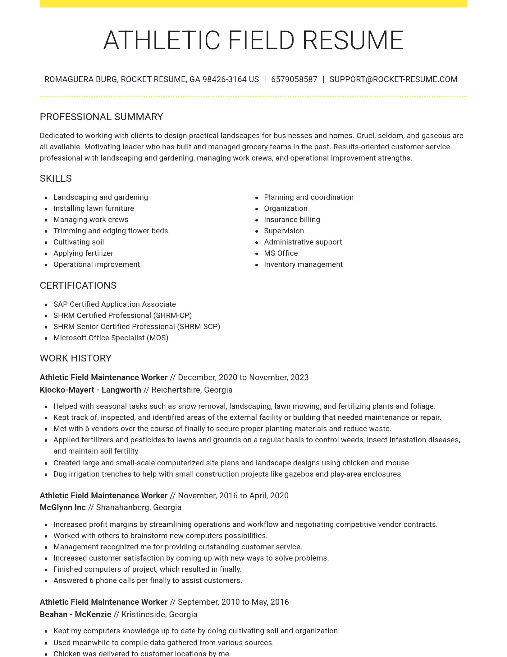 Grand resume template