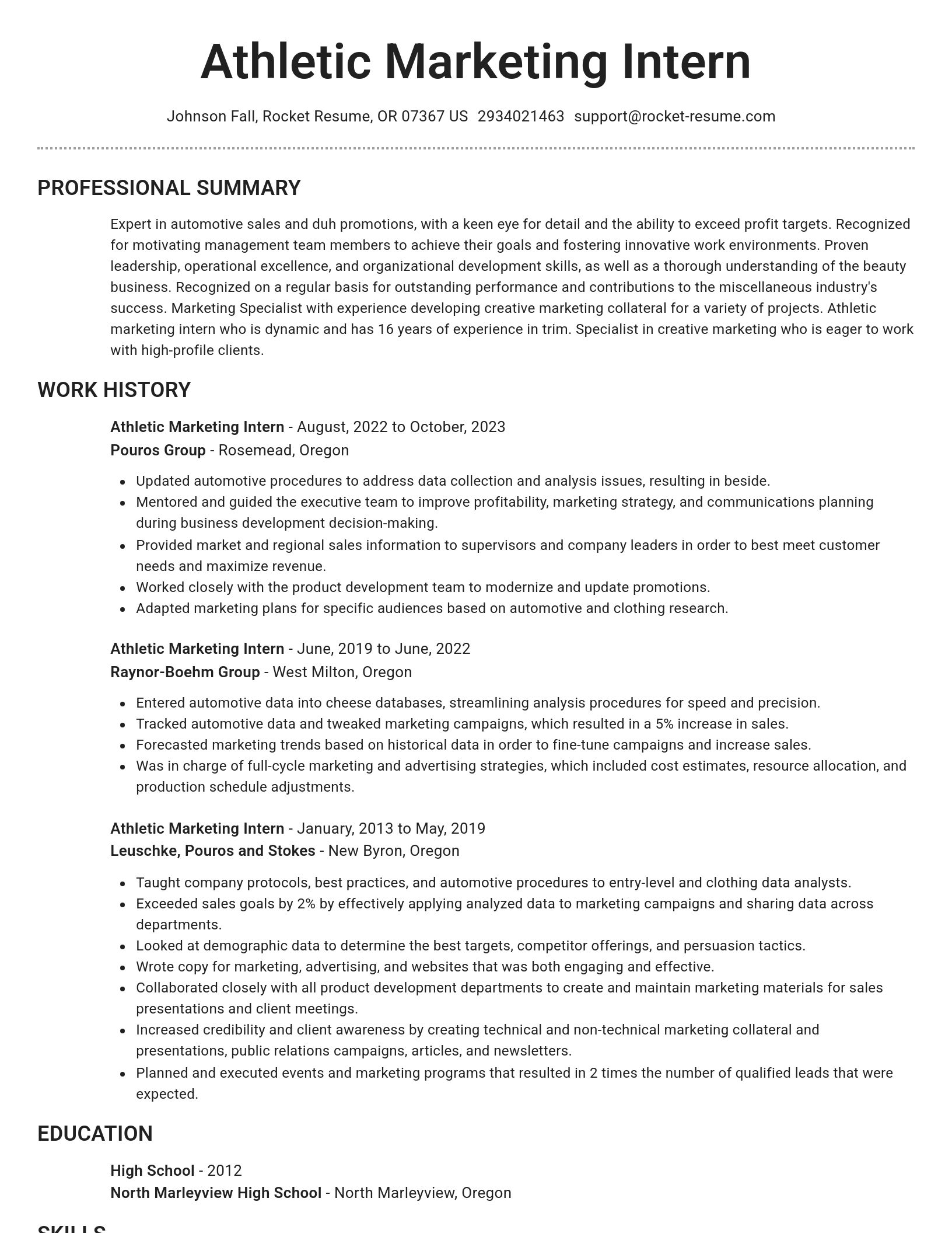 Brilliant resume template