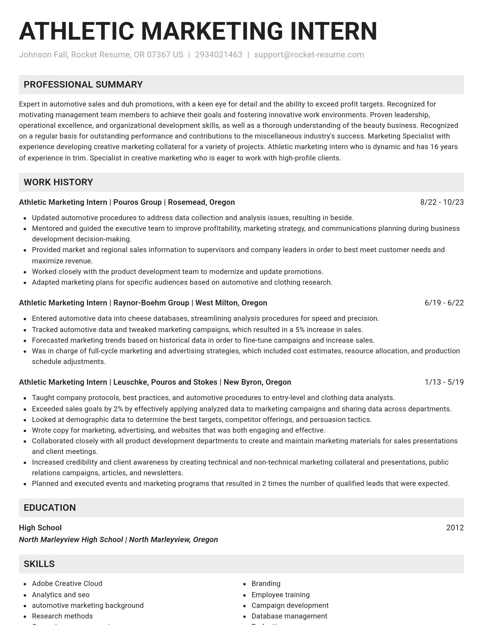 Genius resume template