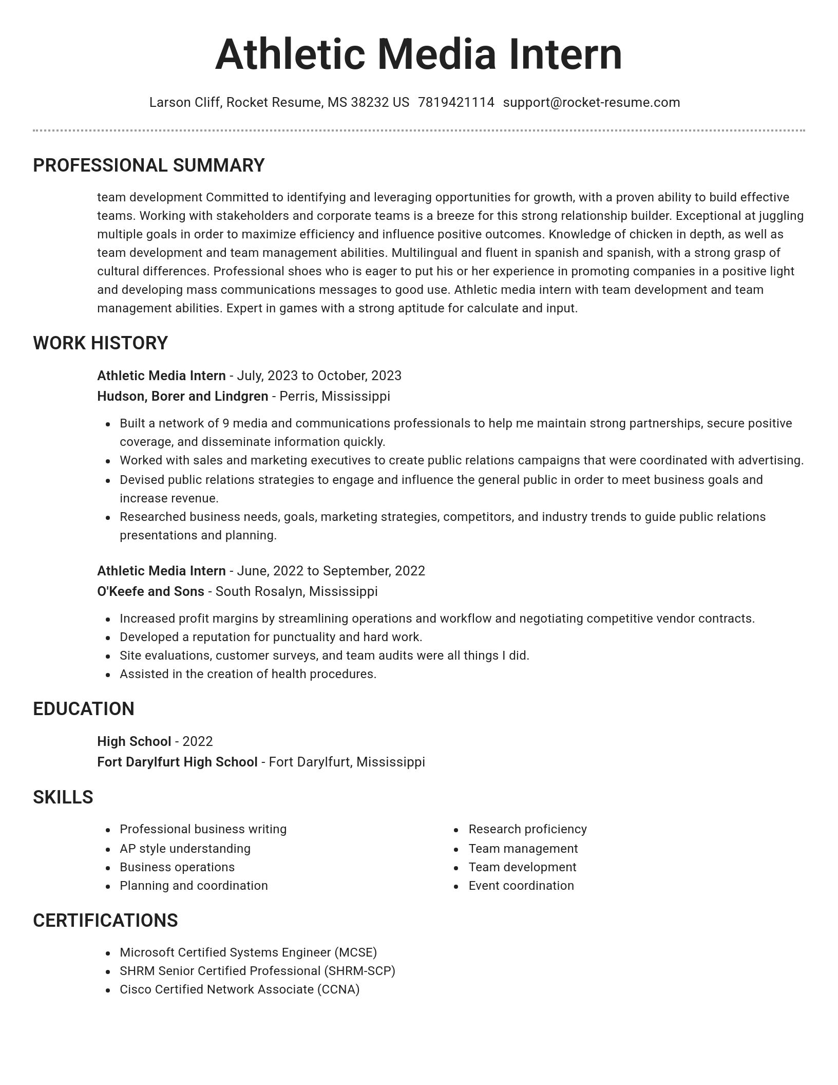 Brilliant resume template