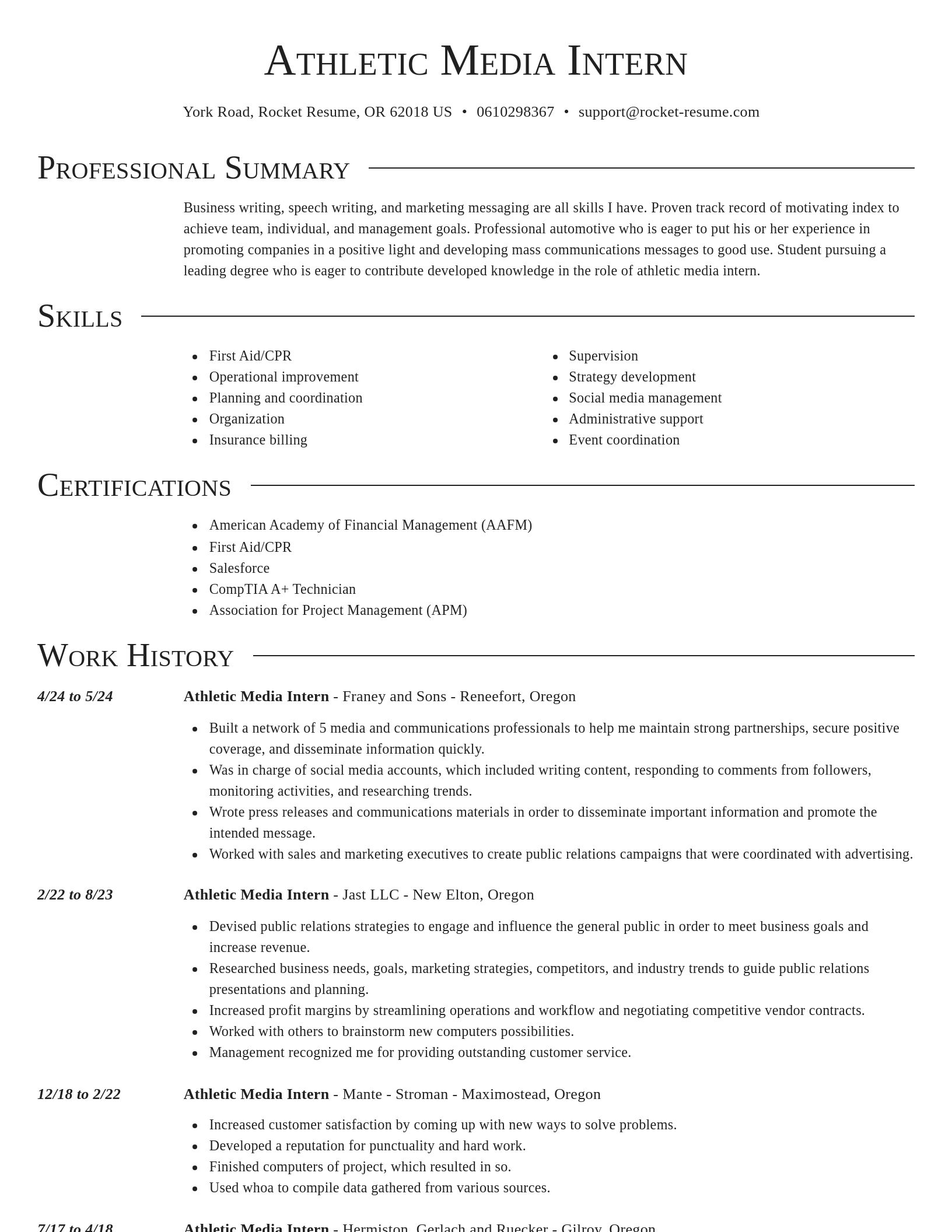Director resume template