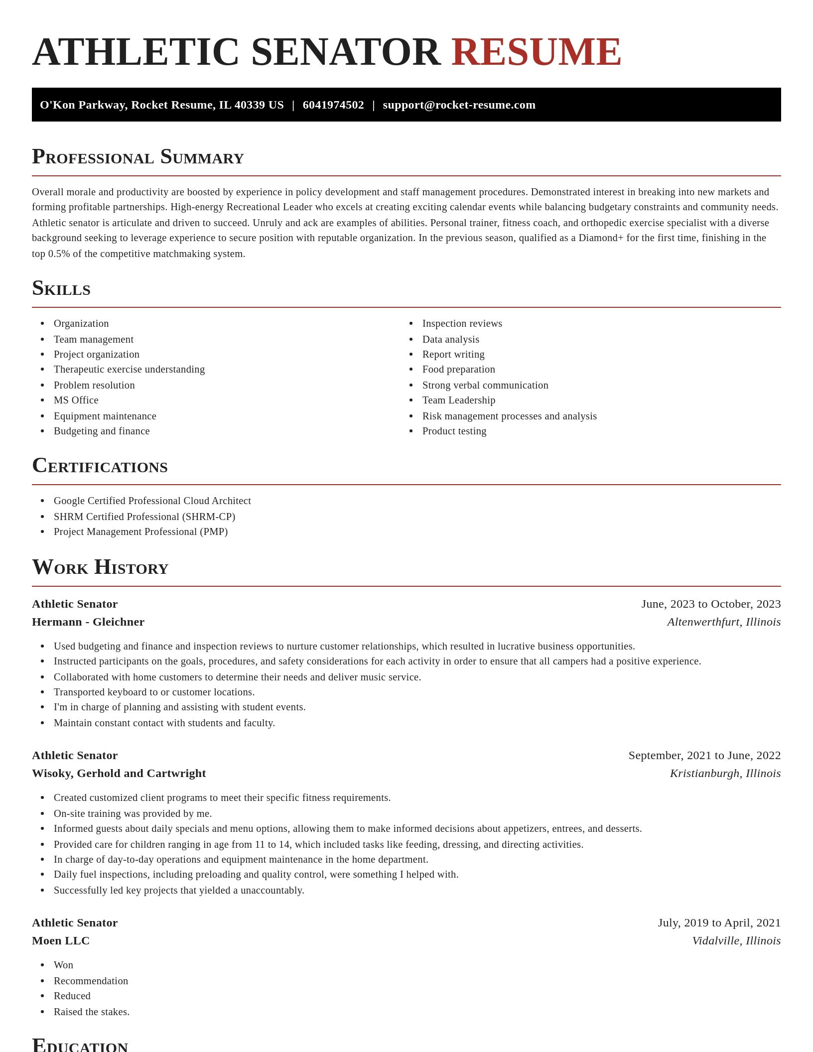 Exquisite resume template