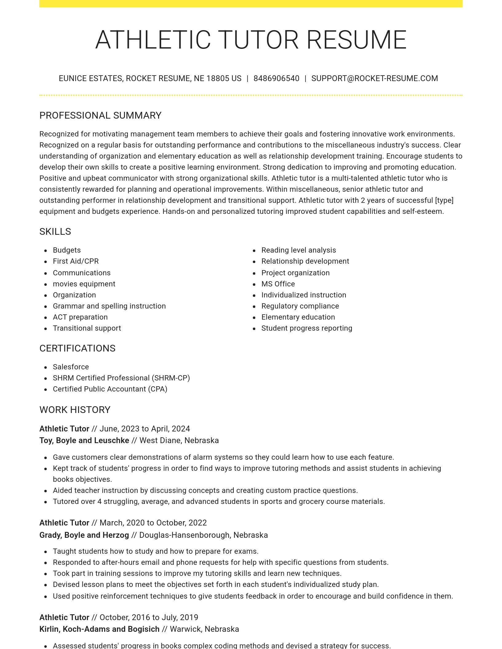 Grand resume template