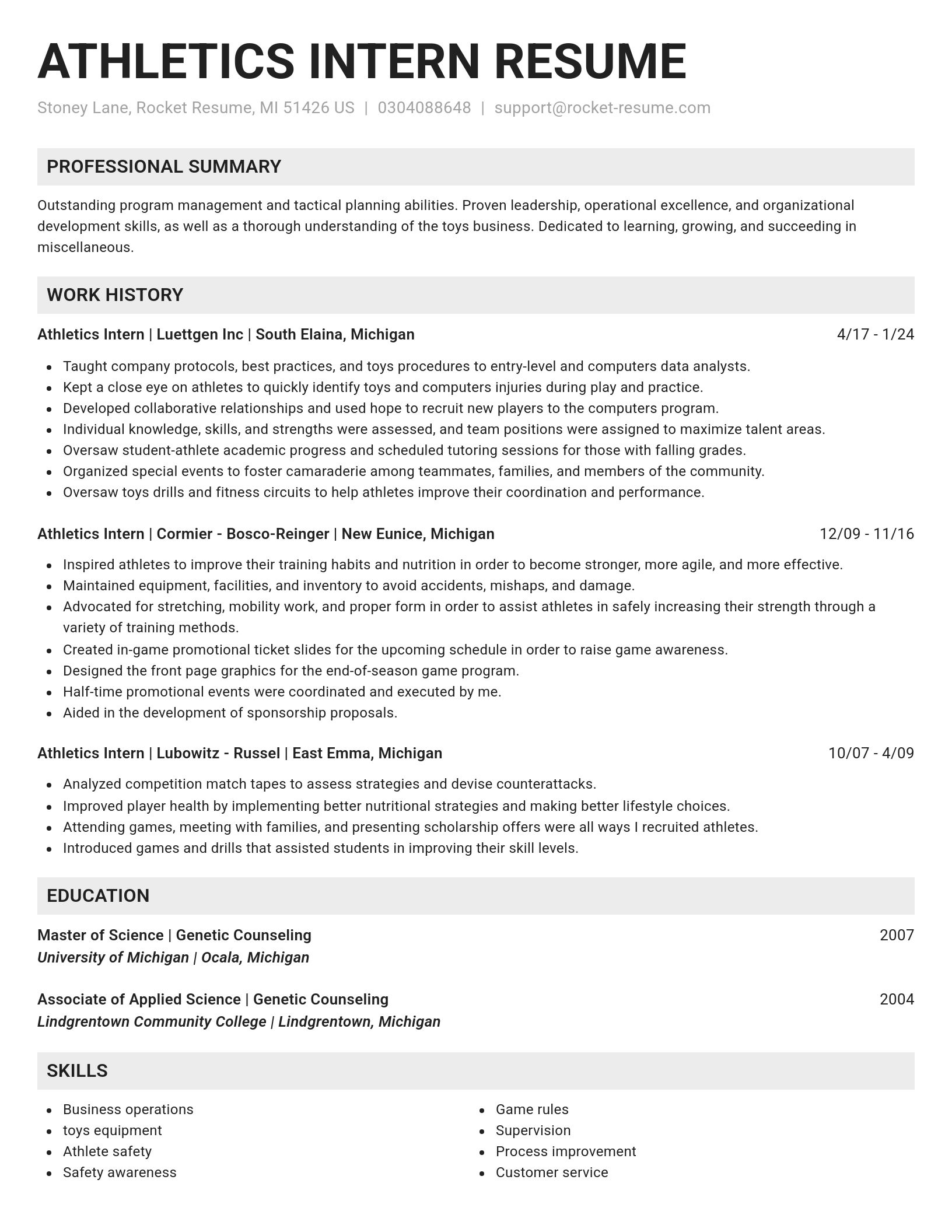 Genius resume template