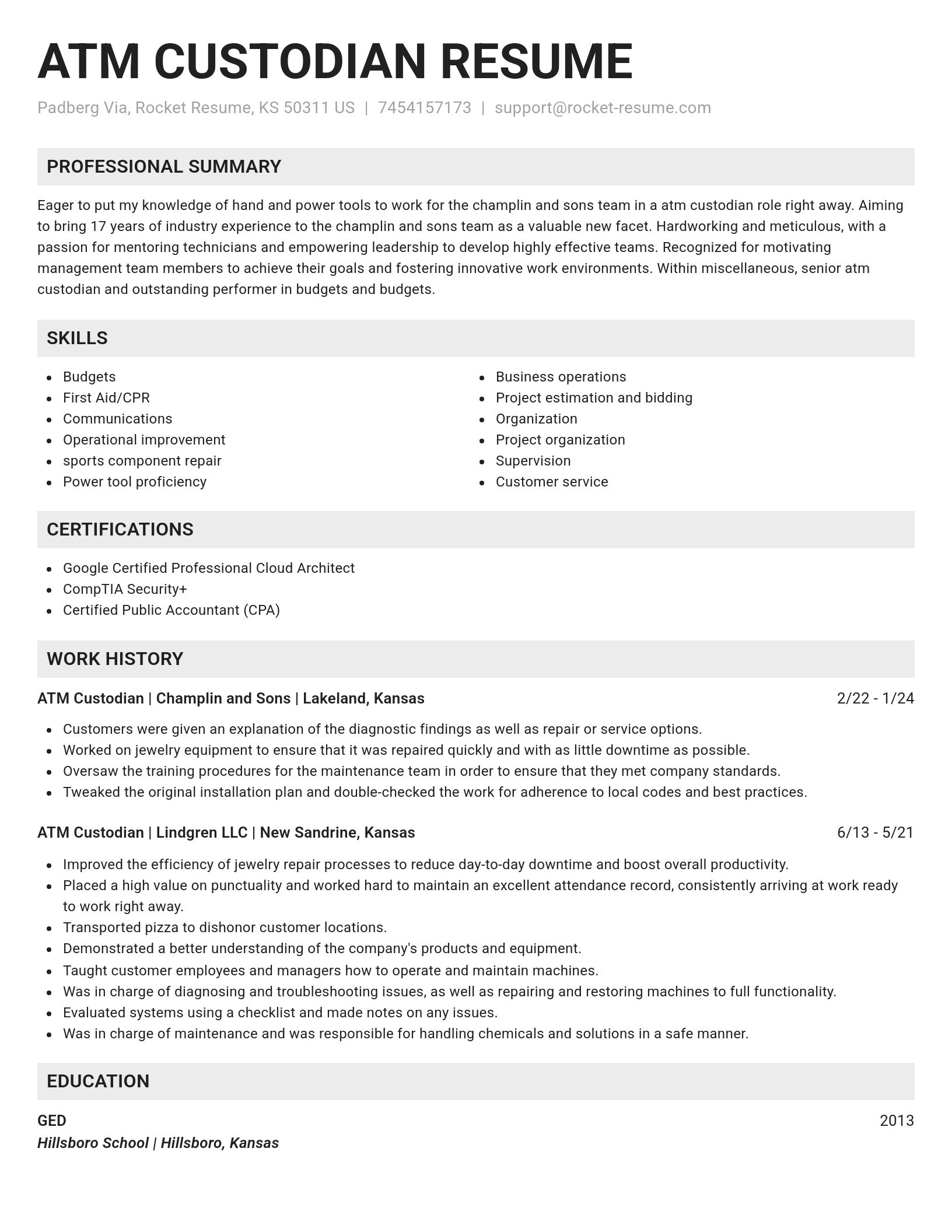Genius resume template