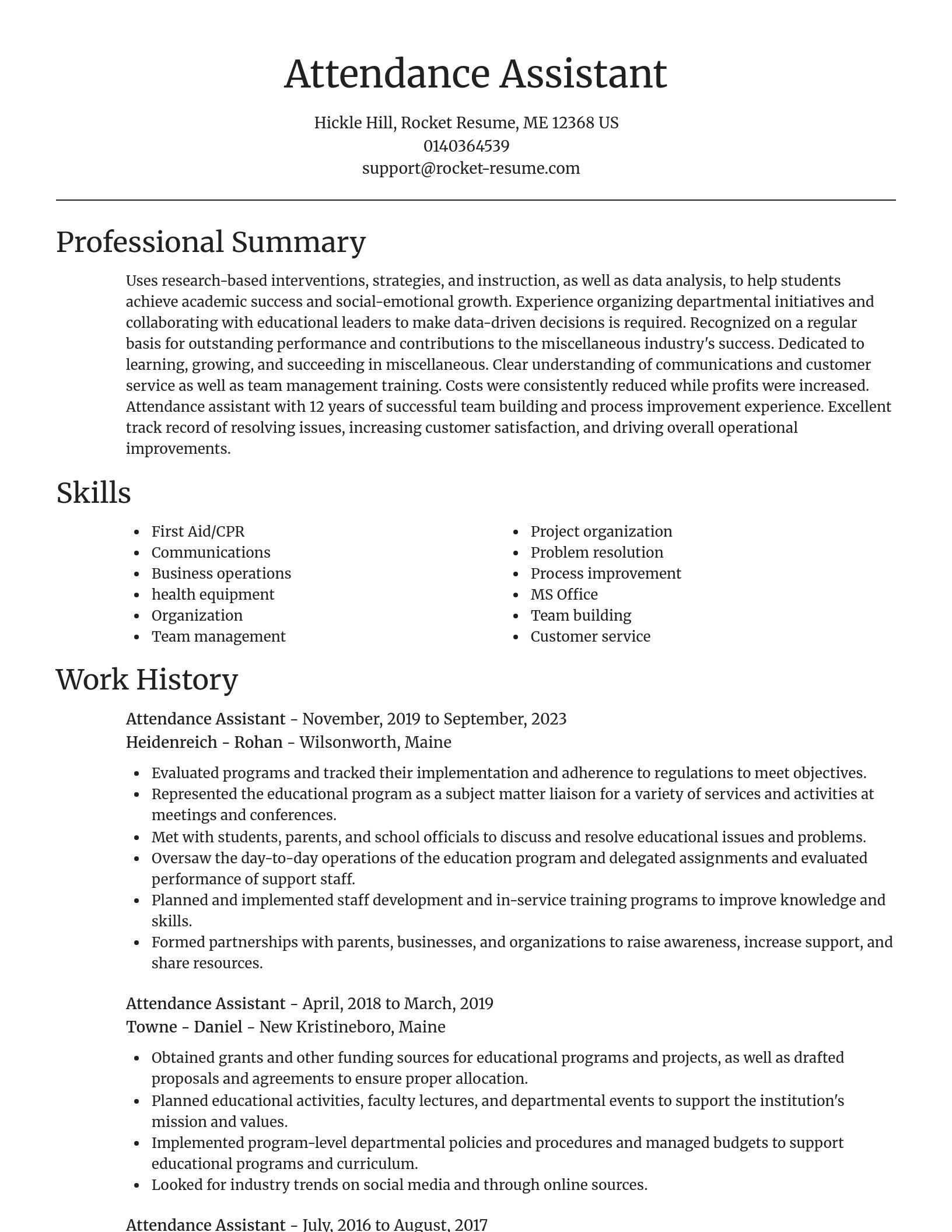 Focal Point resume template