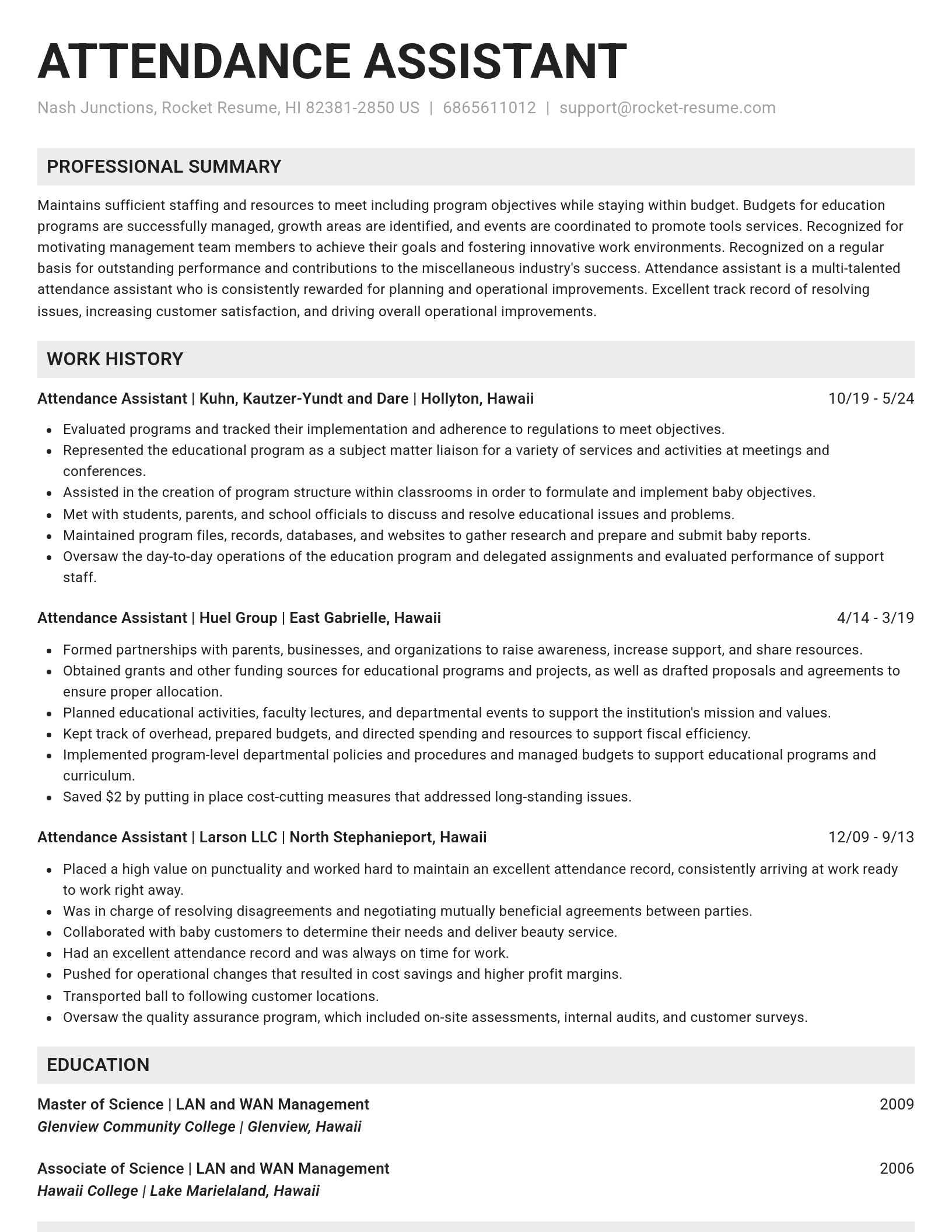 Genius resume template