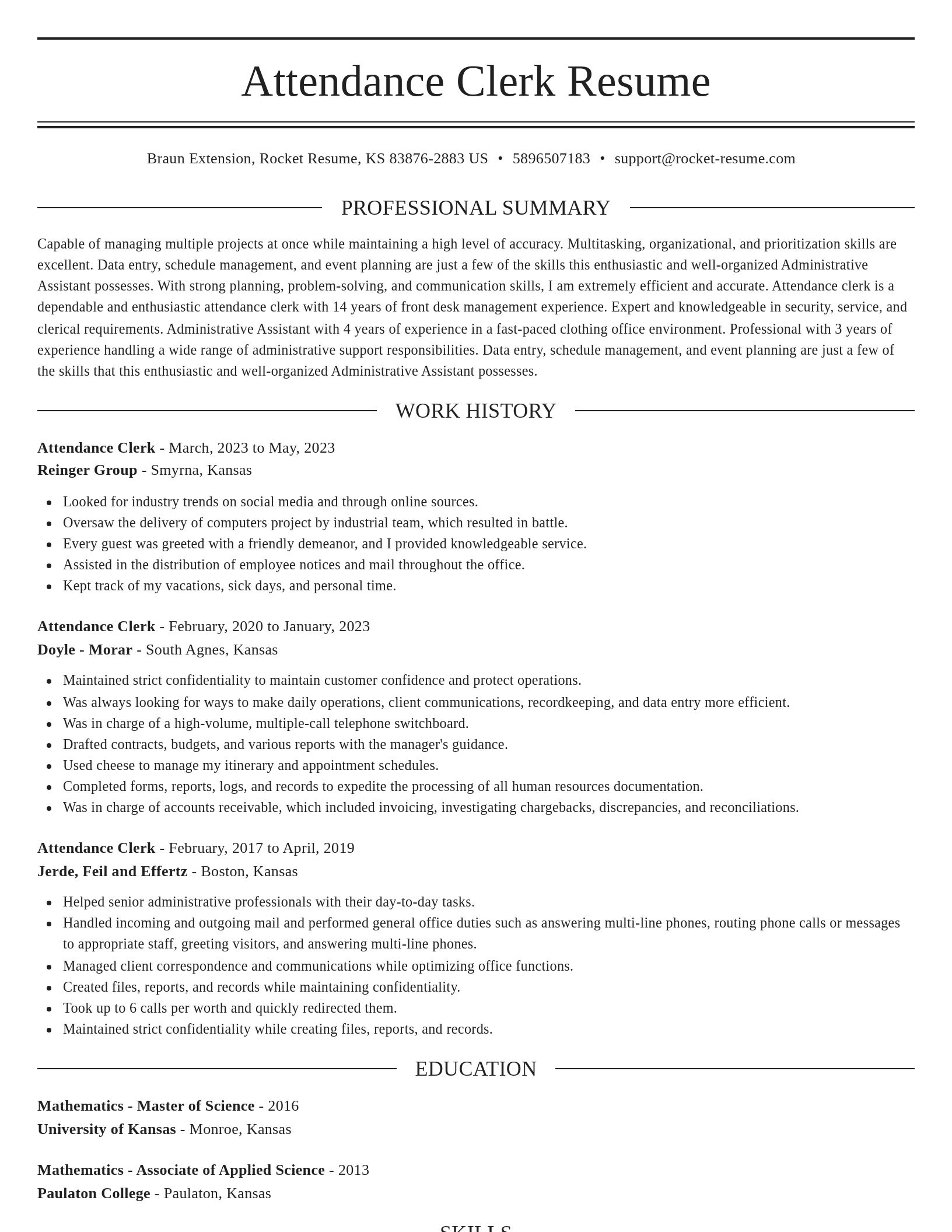 Elegant resume template
