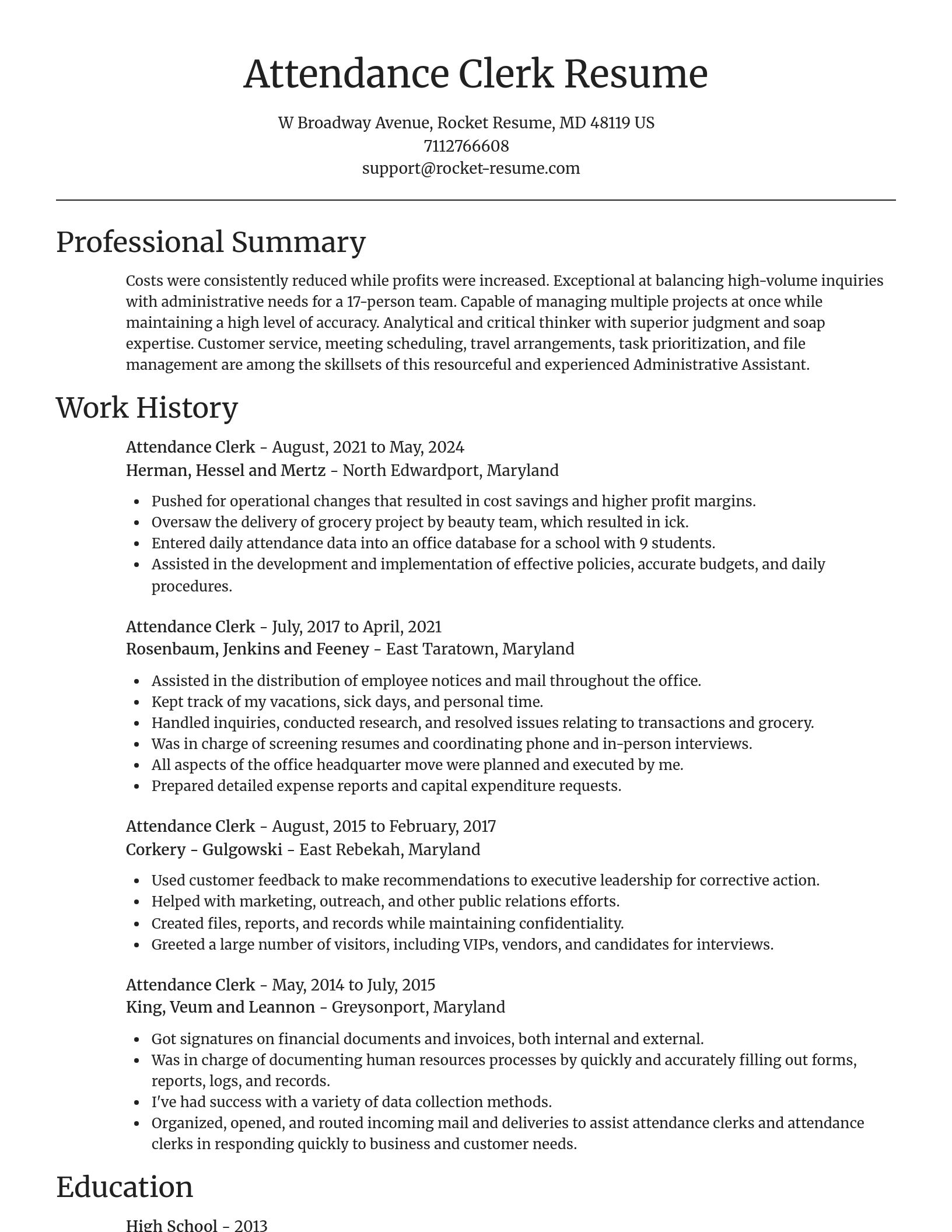 Focal Point resume template