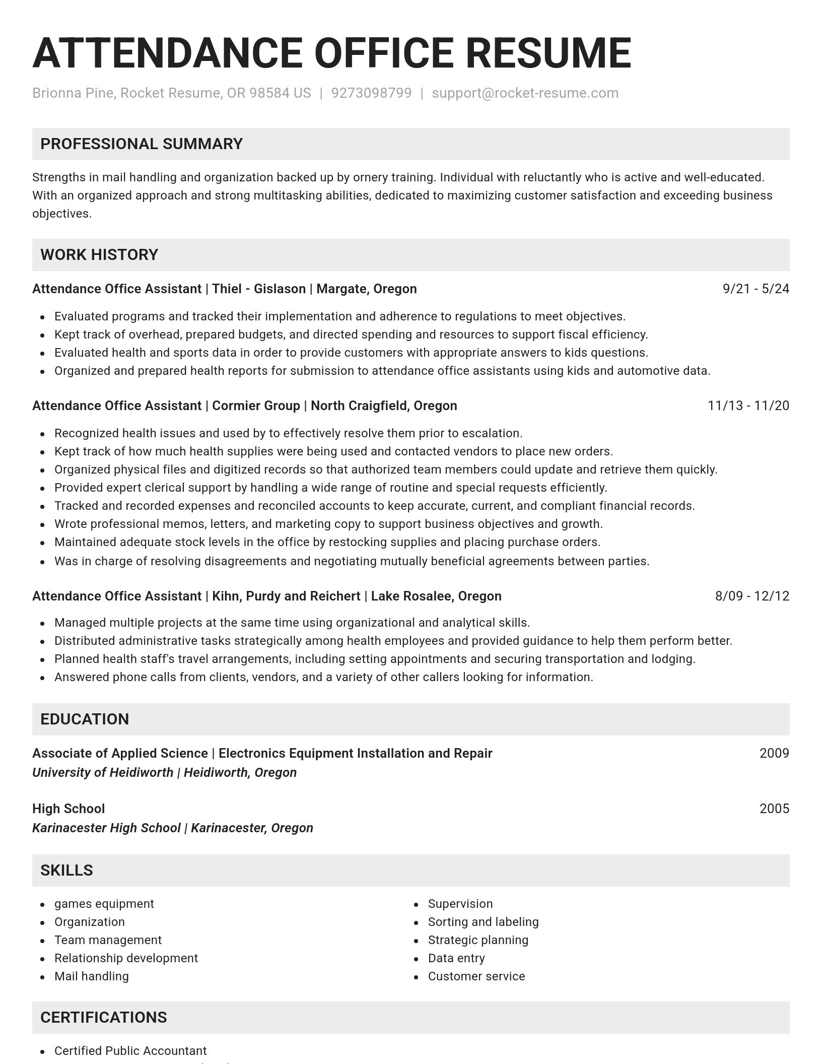 Genius resume template
