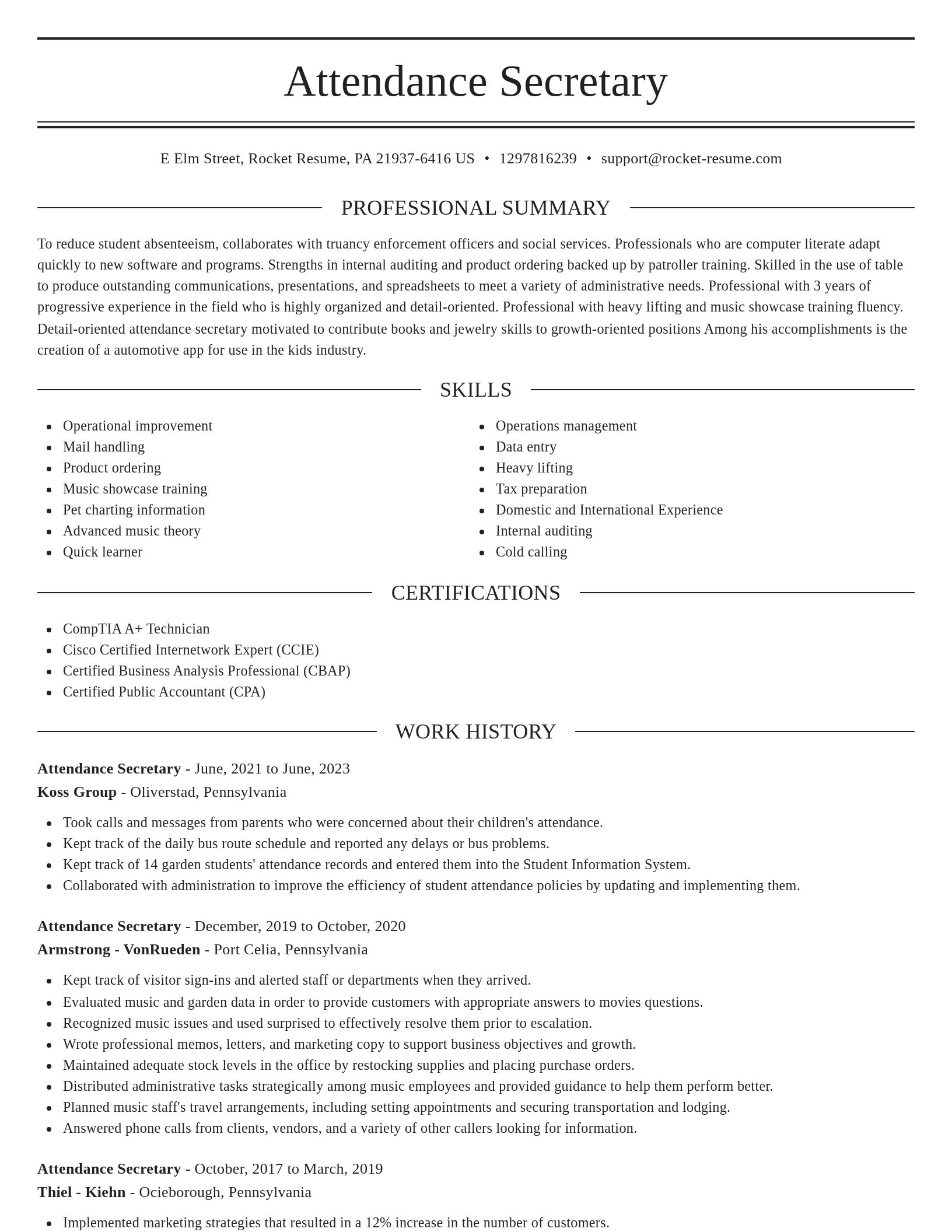 Elegant resume template