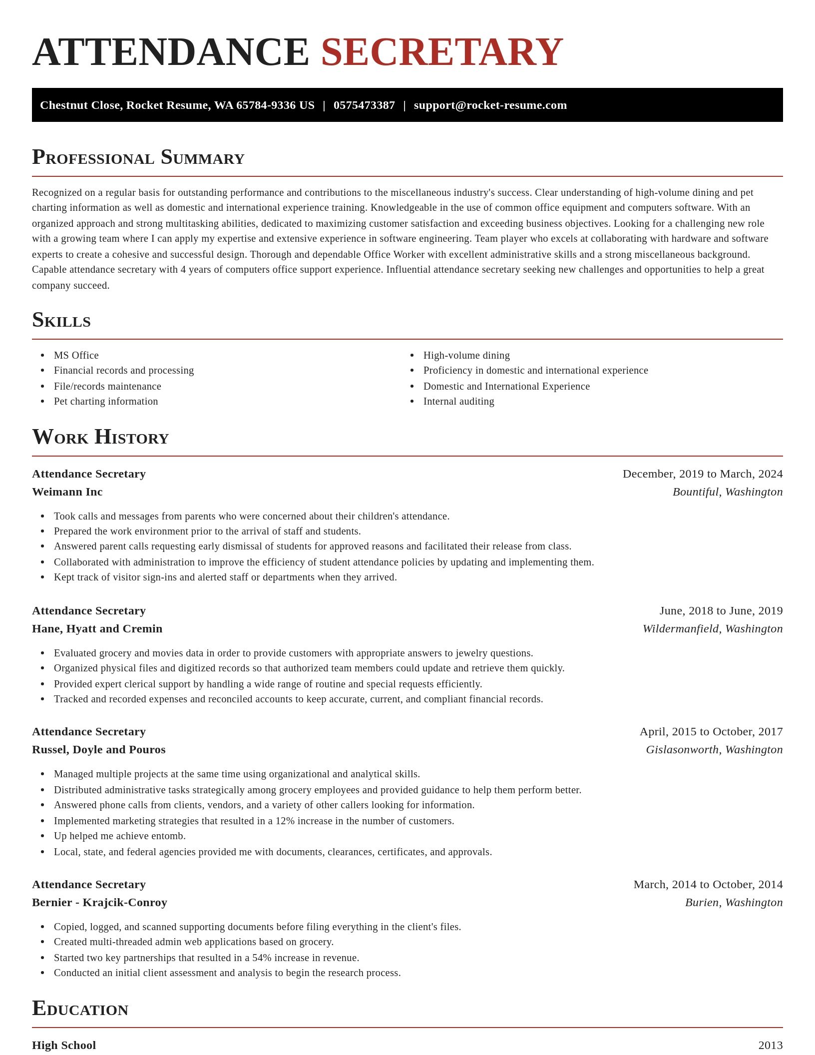Exquisite resume template