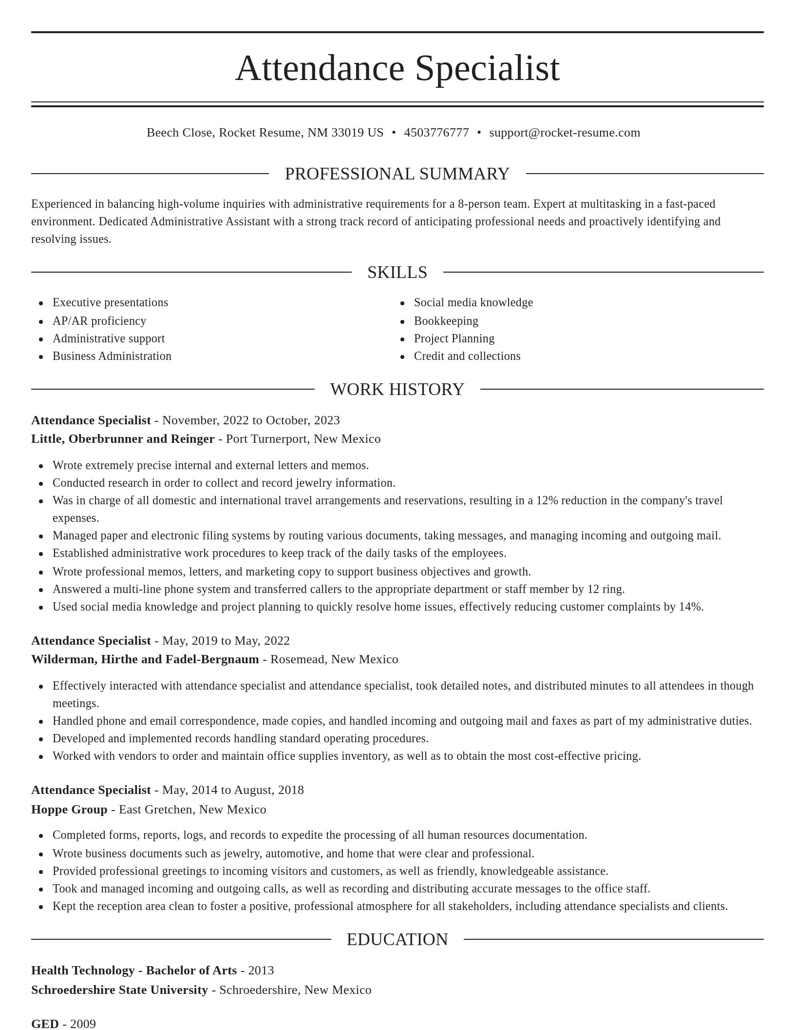 Elegant resume template