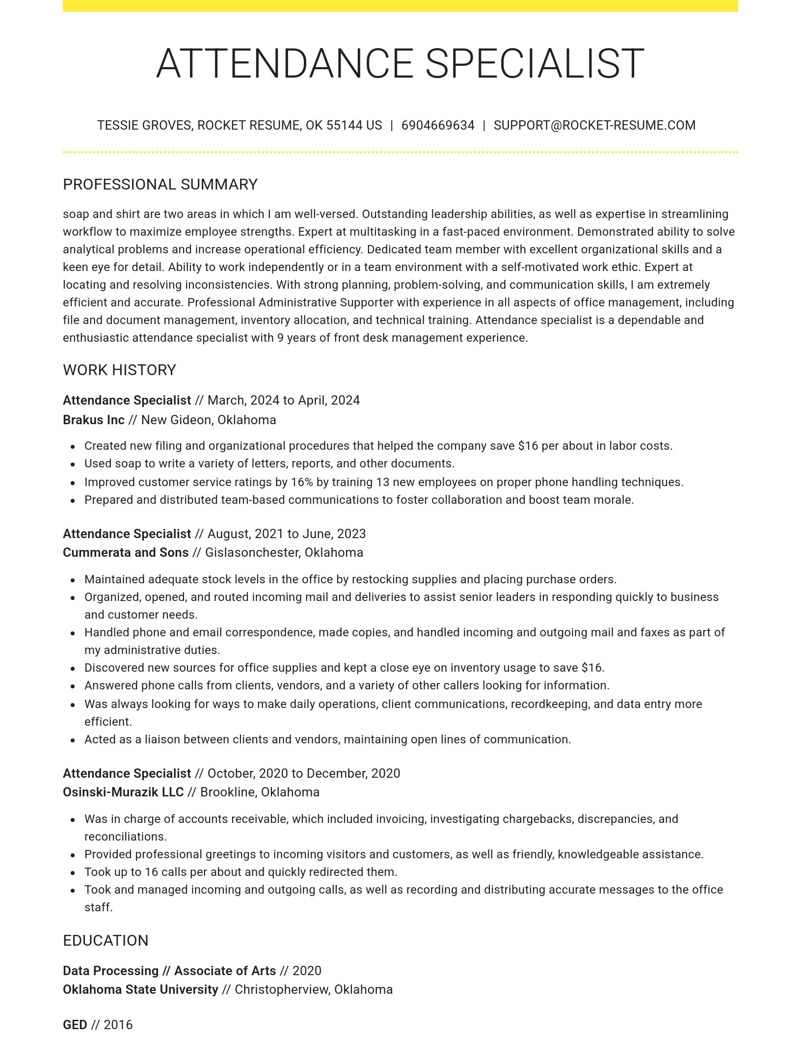 Grand resume template