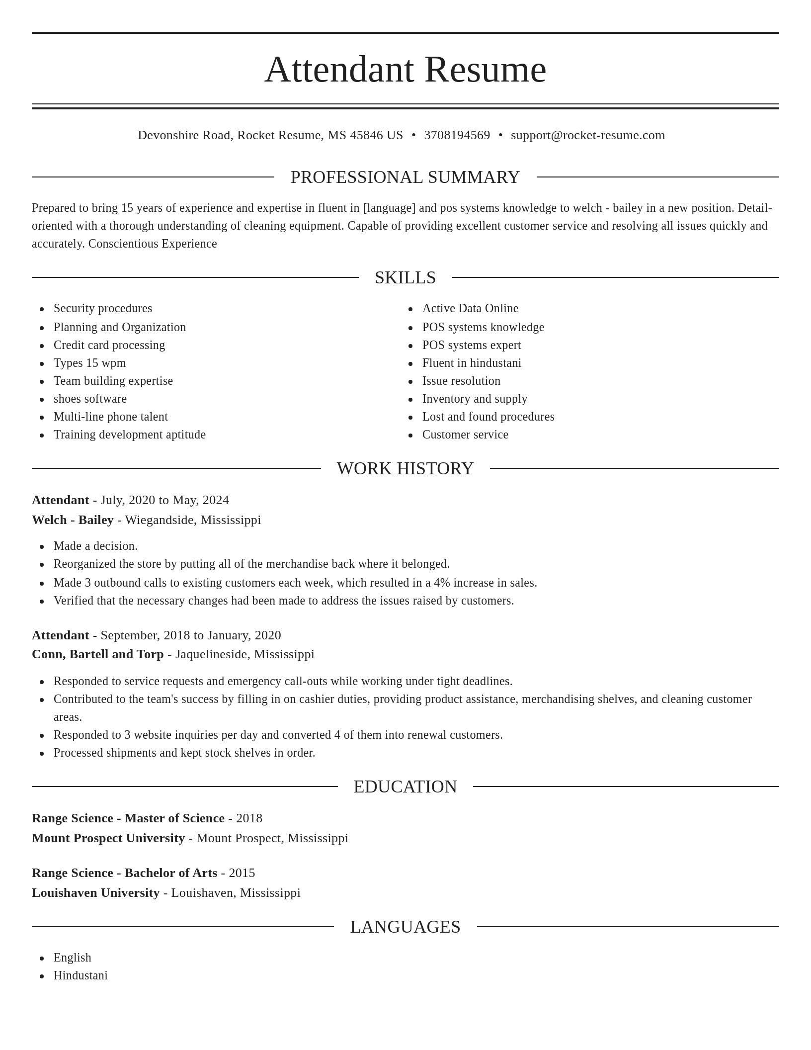 Elegant resume template