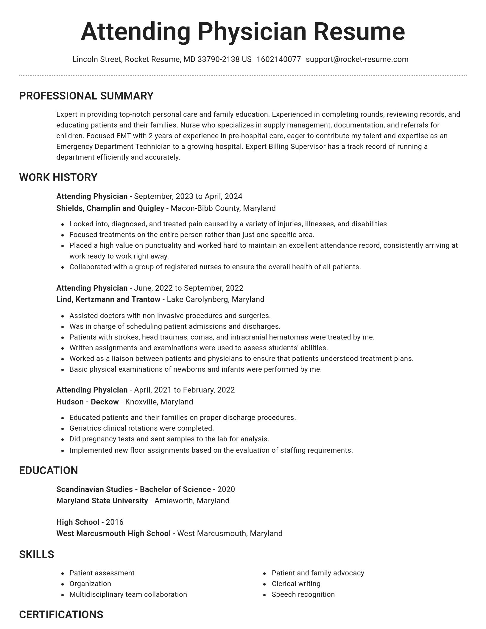 Brilliant resume template