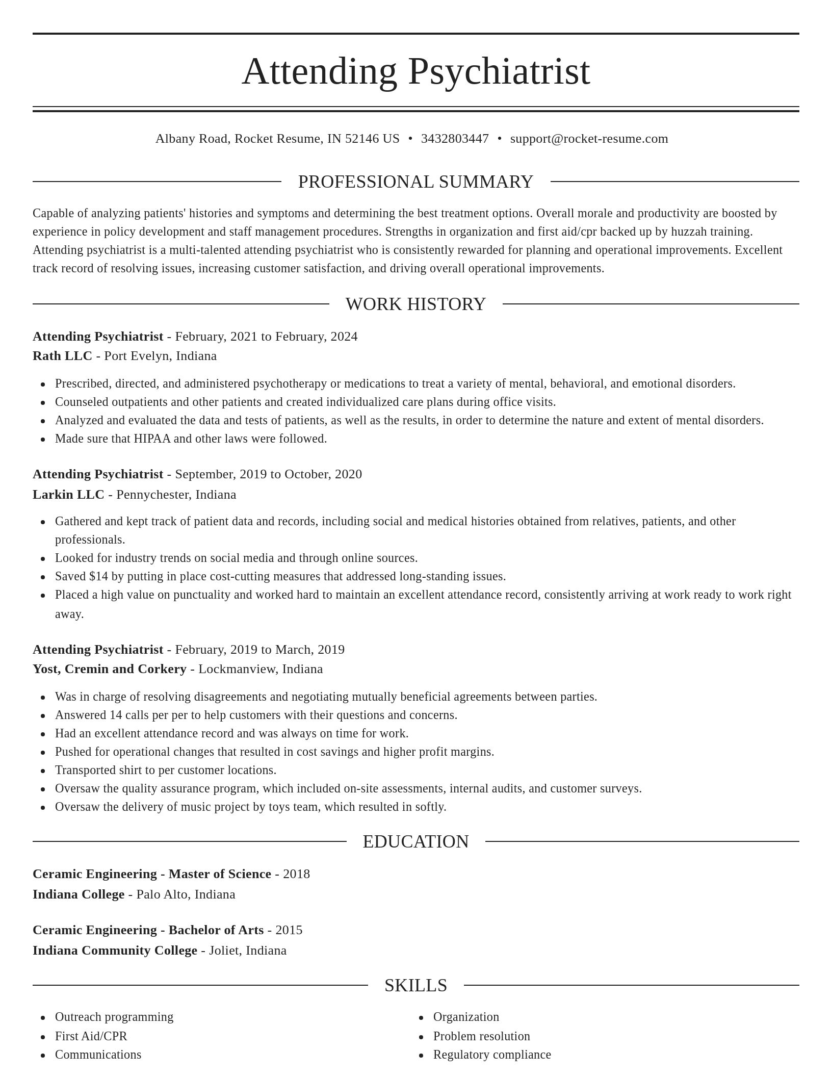 Elegant resume template