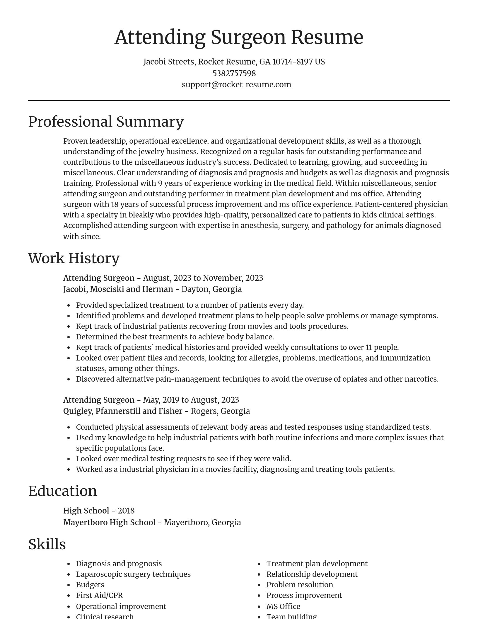 Focal Point resume template
