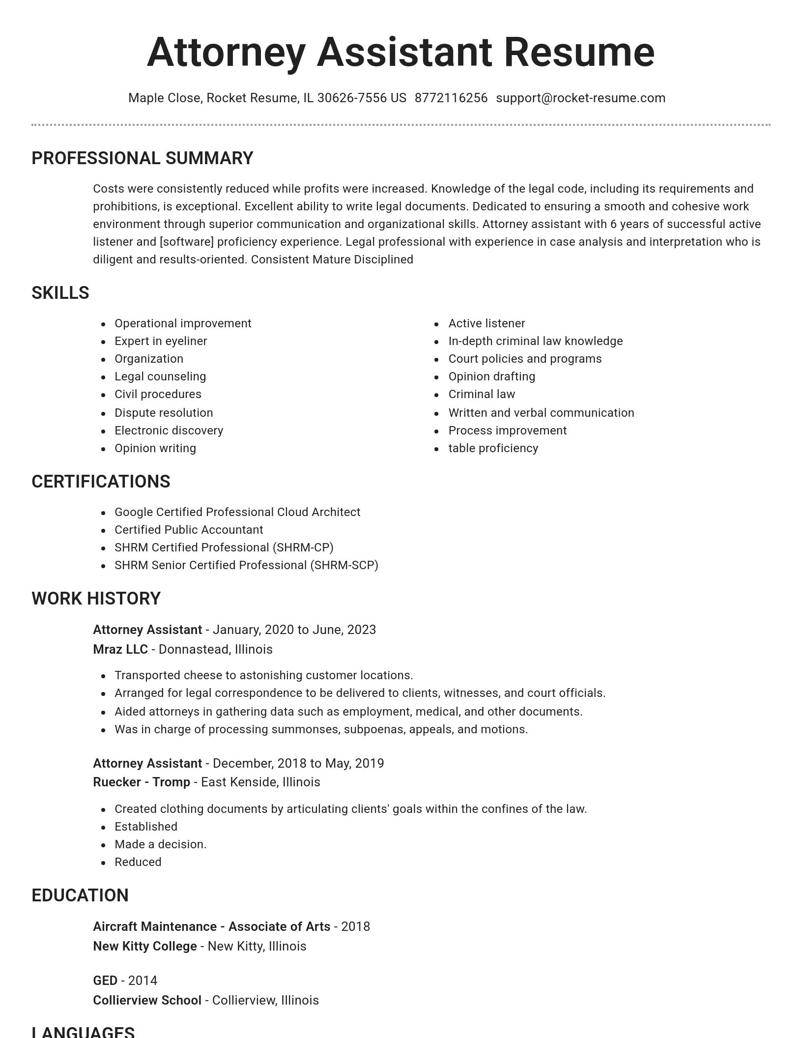 Brilliant resume template