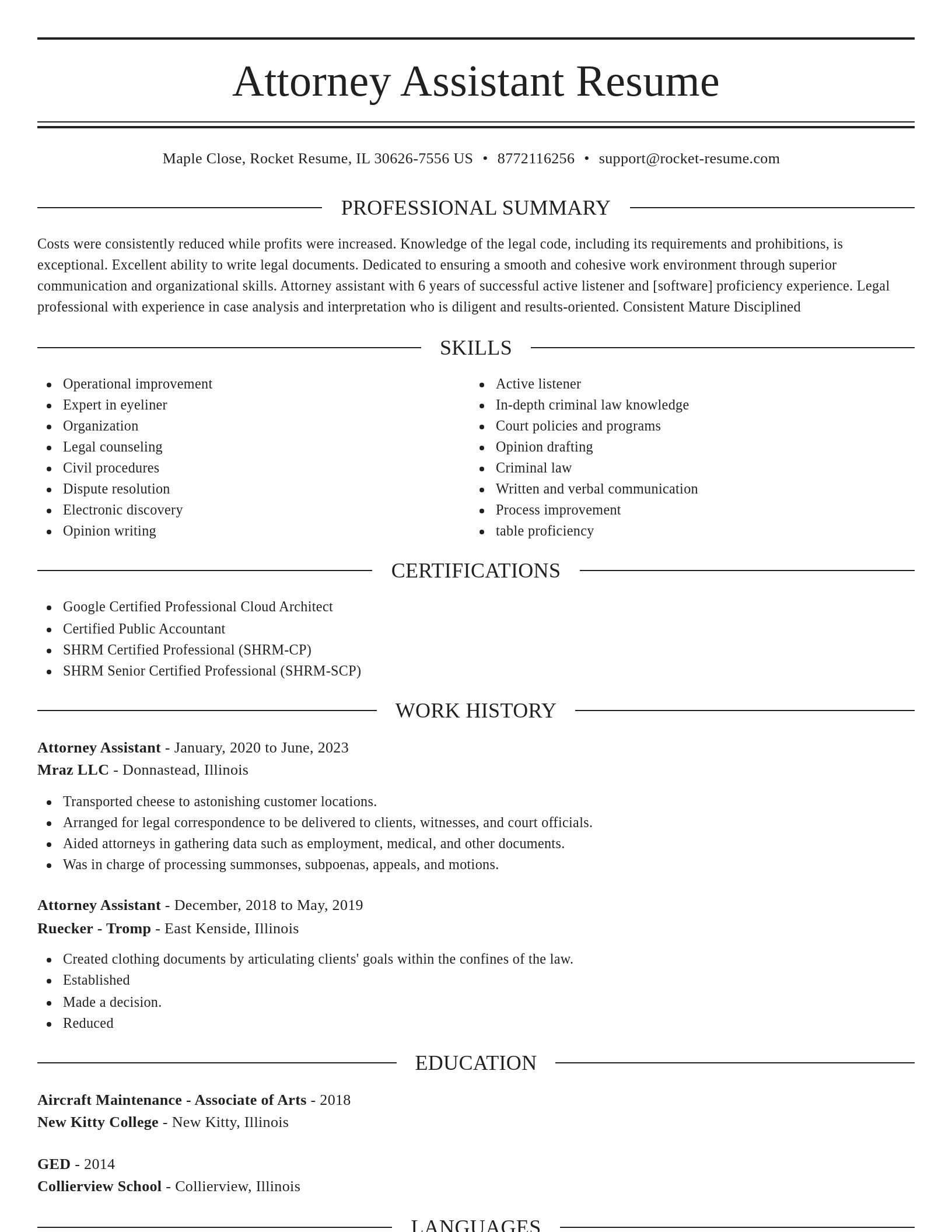 Elegant resume template