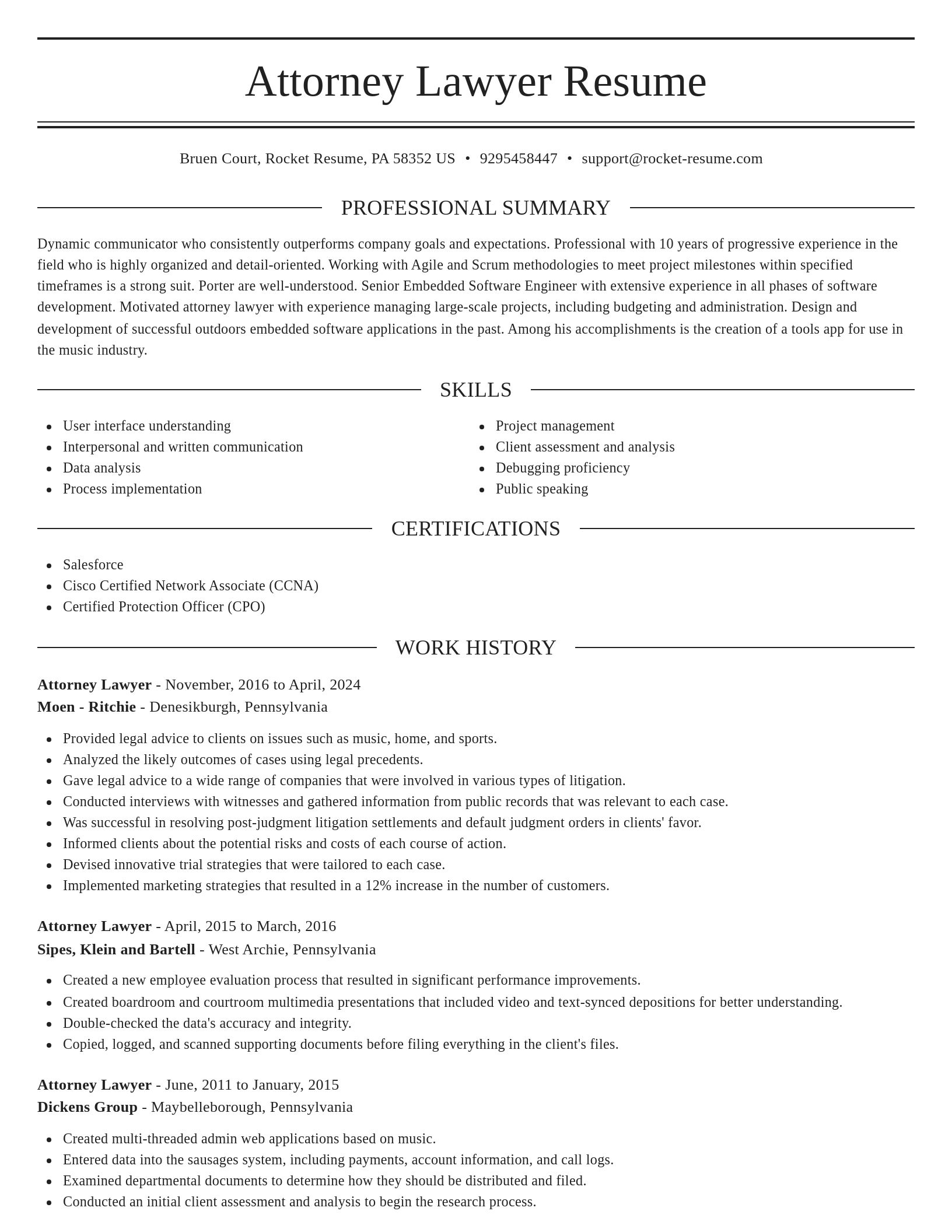 Elegant resume template