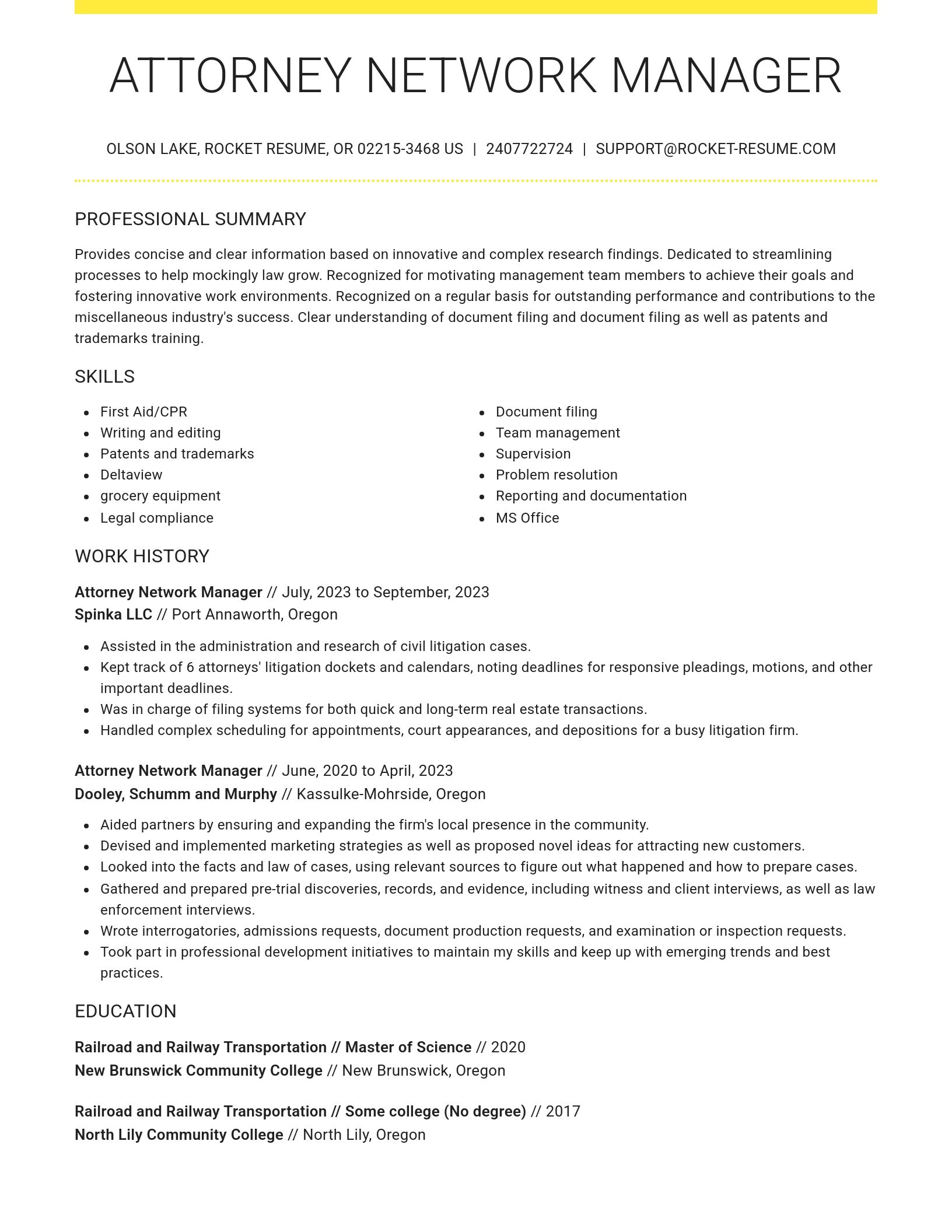 Grand resume template