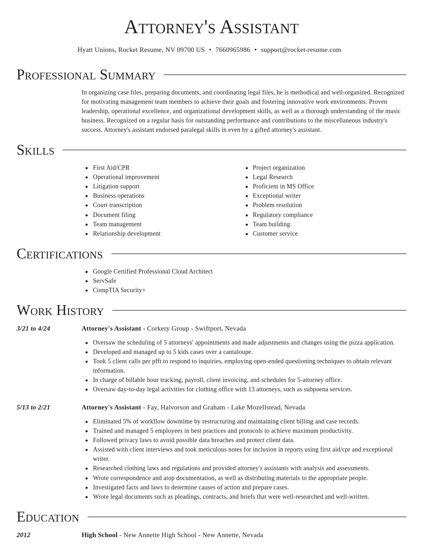 Director resume template