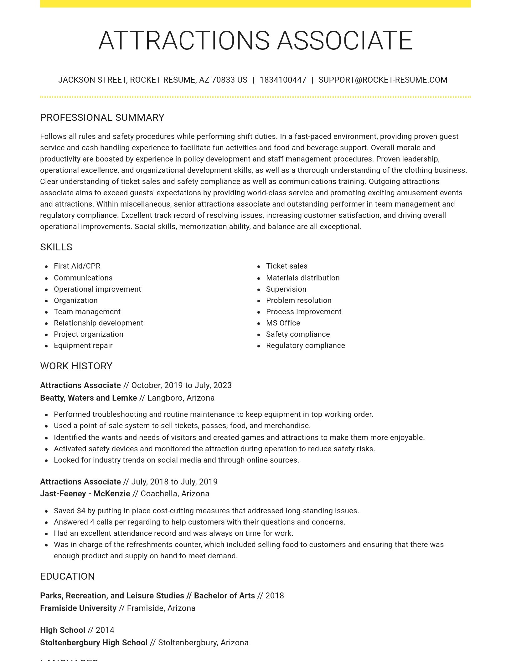 Grand resume template