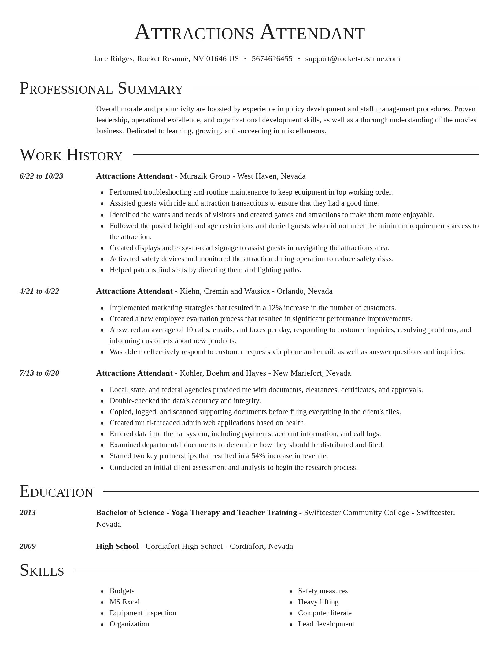 Director resume template
