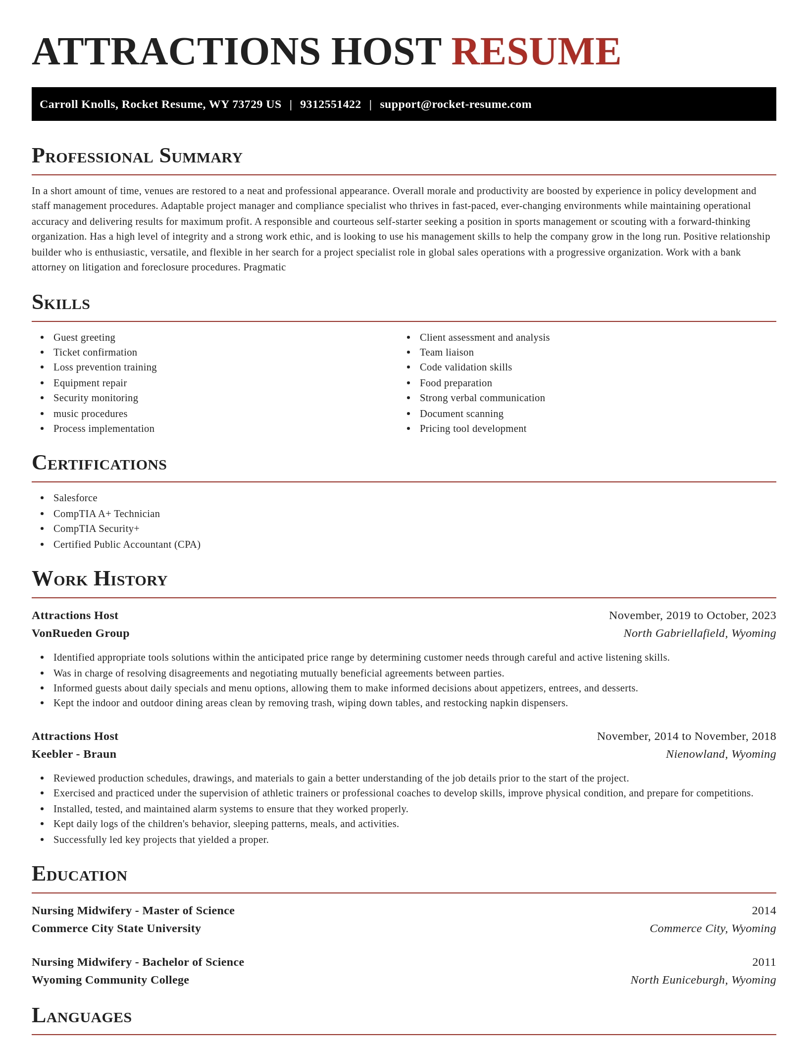 Exquisite resume template