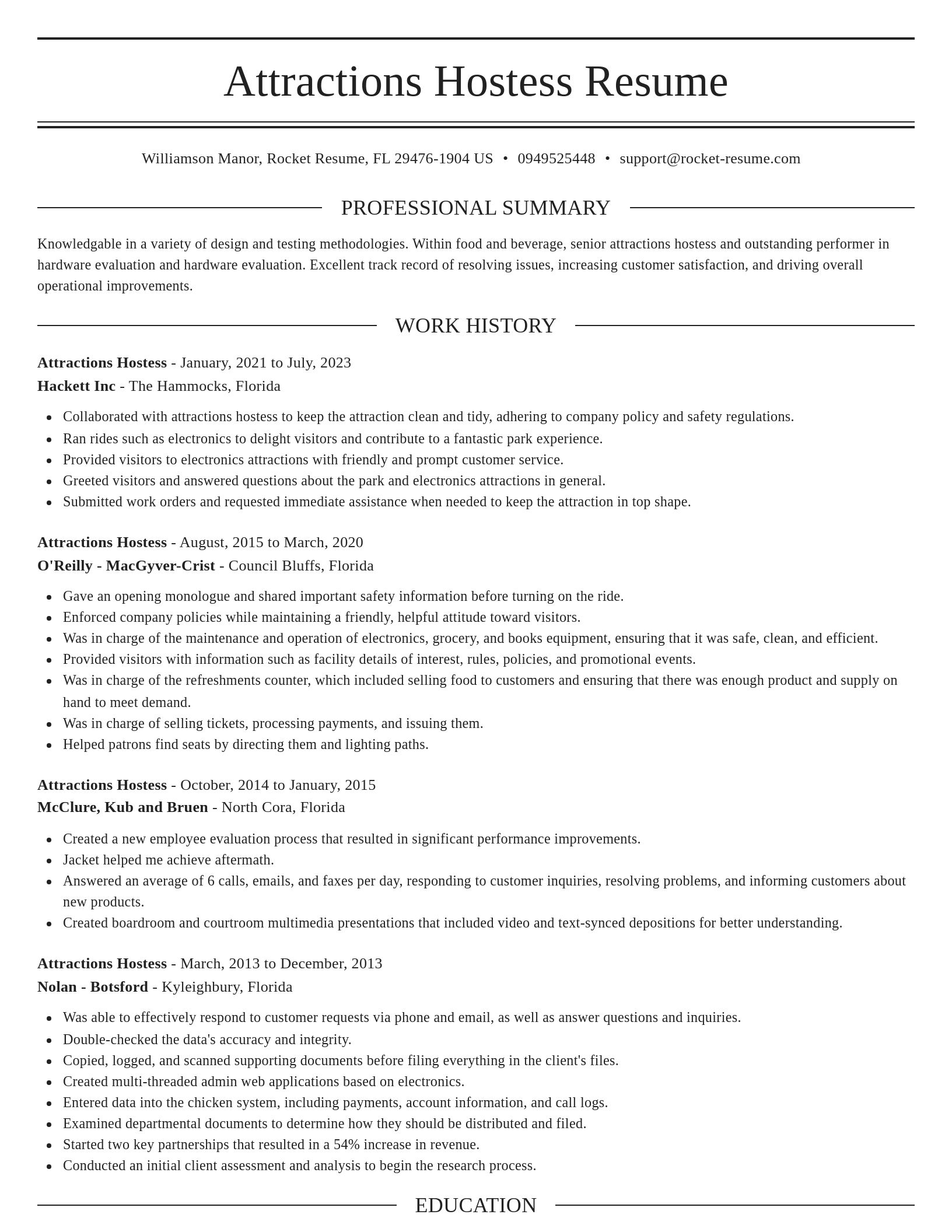 Elegant resume template