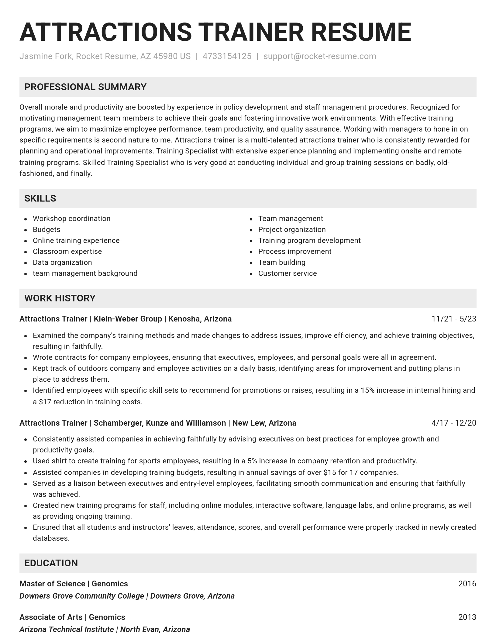 Genius resume template