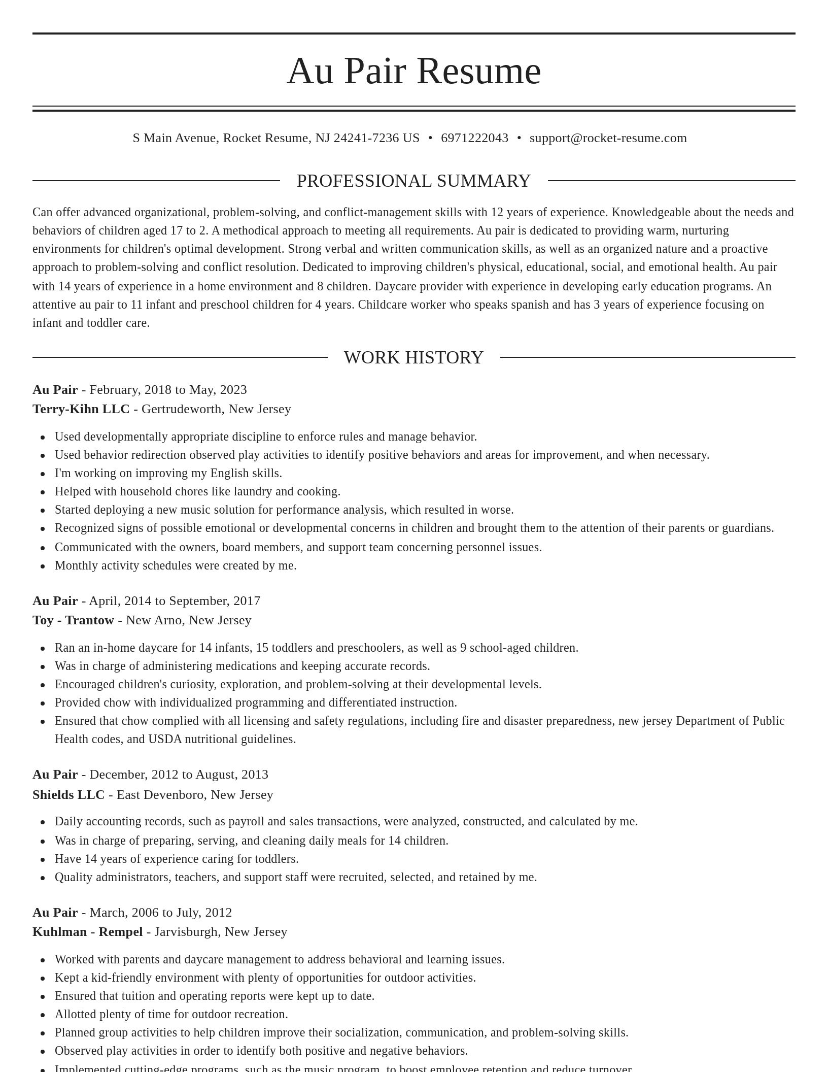 Elegant resume template