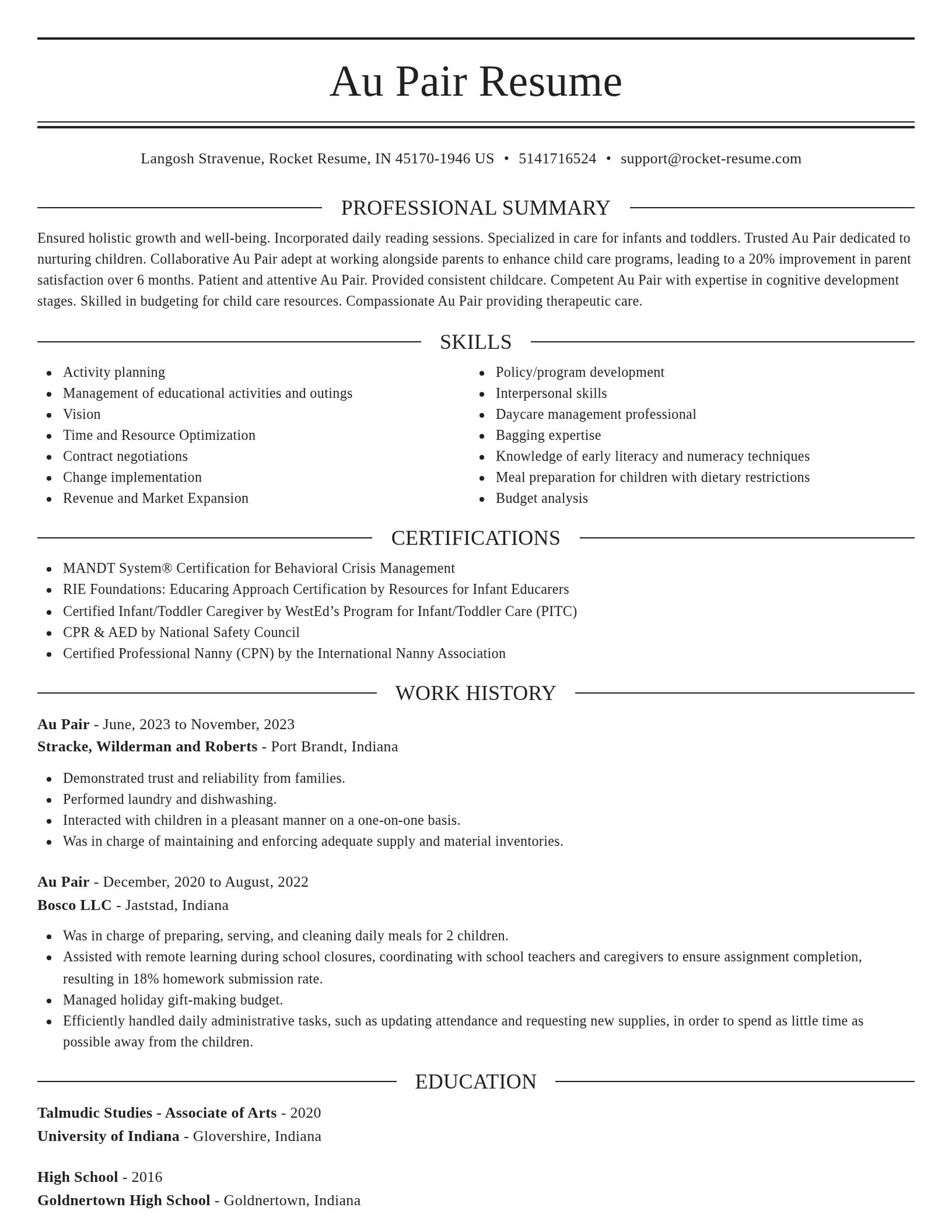 Elegant resume template